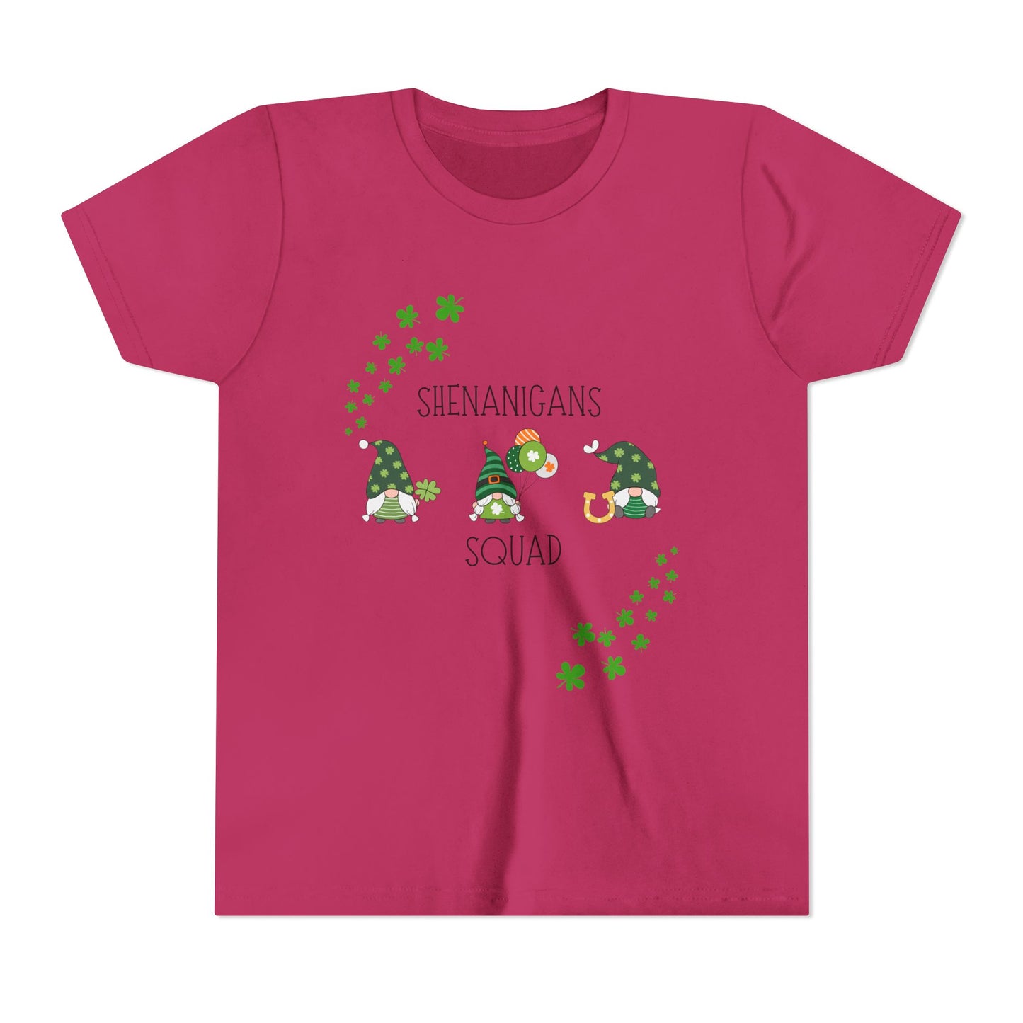 Shenanigans Squad Gnomes Youth Tee | St. Patrick's Day Shamrock Kids Shirt