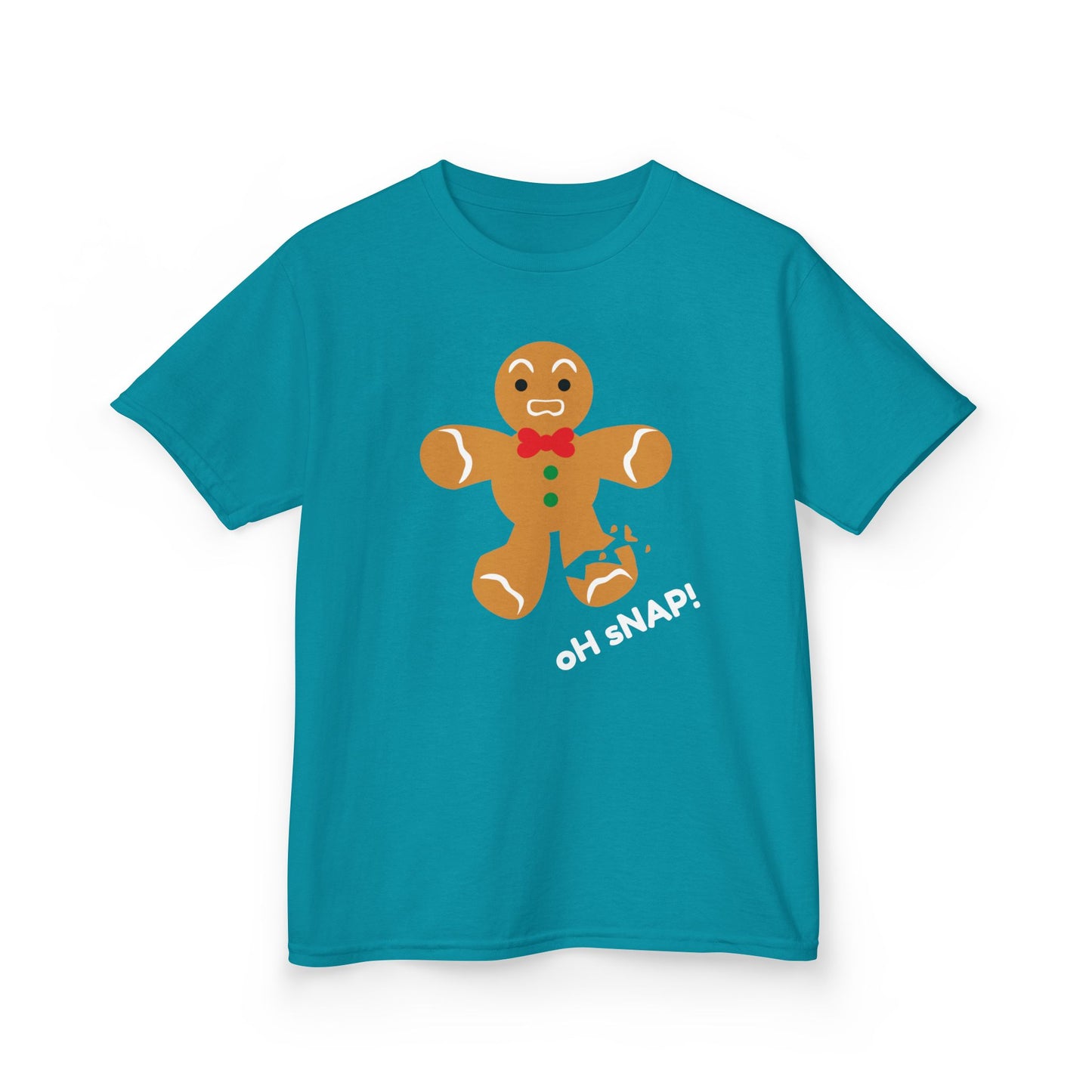 Oh Snap! Broken Gingerbread boy Kids Tee - Funny Holiday Shirt for Christmas and Gingerbread Fans