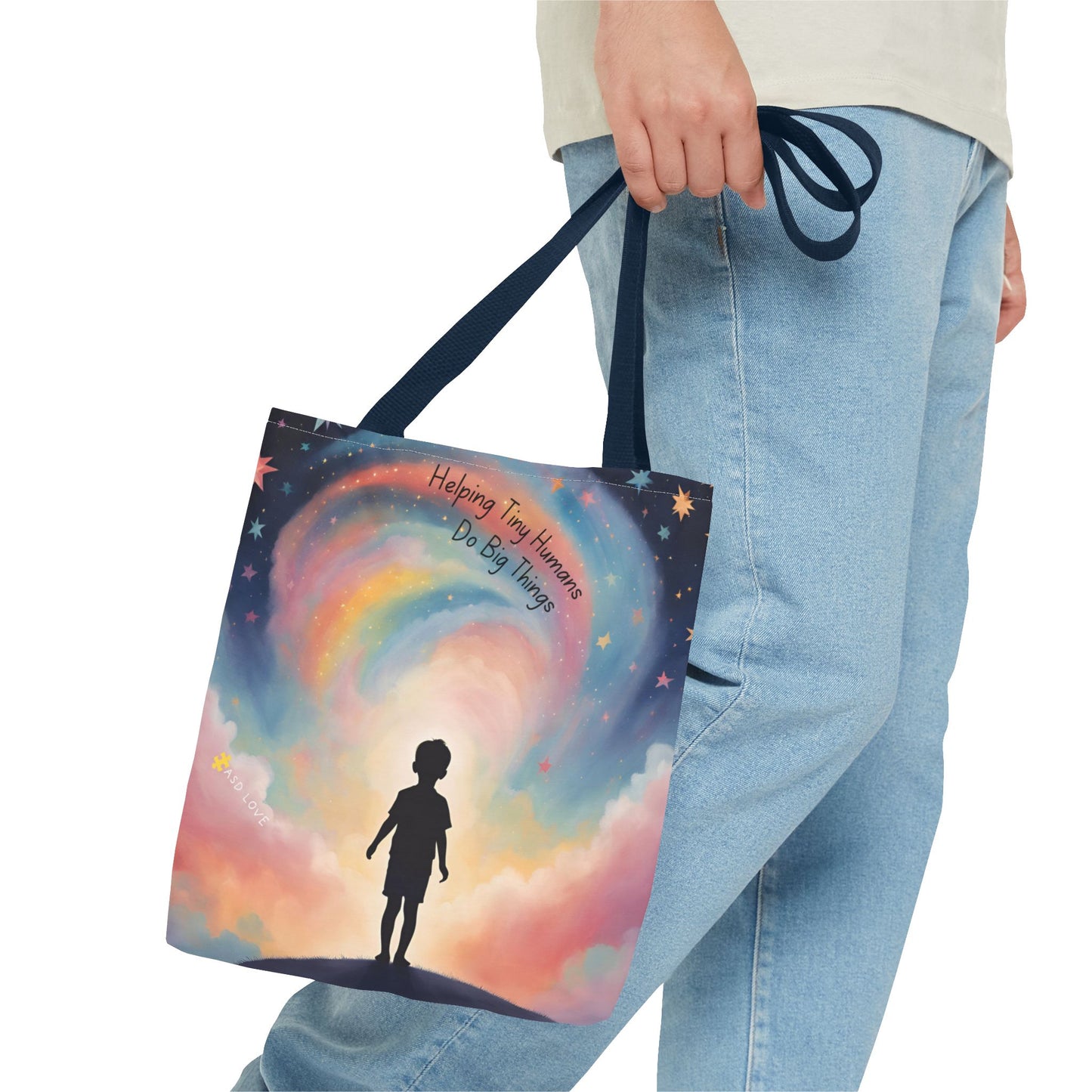 Helping Tiny Humans Do Big Things Tote - Inspiring Kids to Reach for the Stars