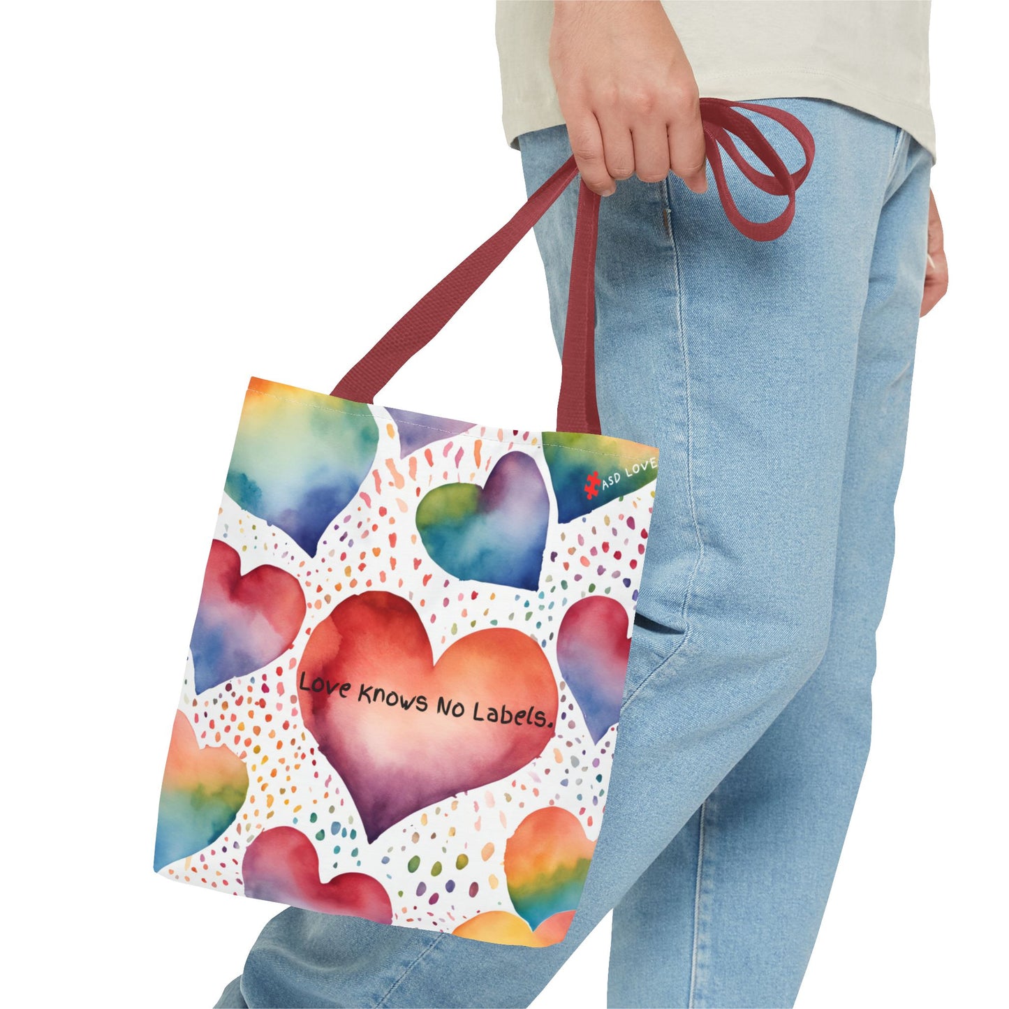 Love Knows No Labels Heart Balloons Tote Bag - Rise Above Division