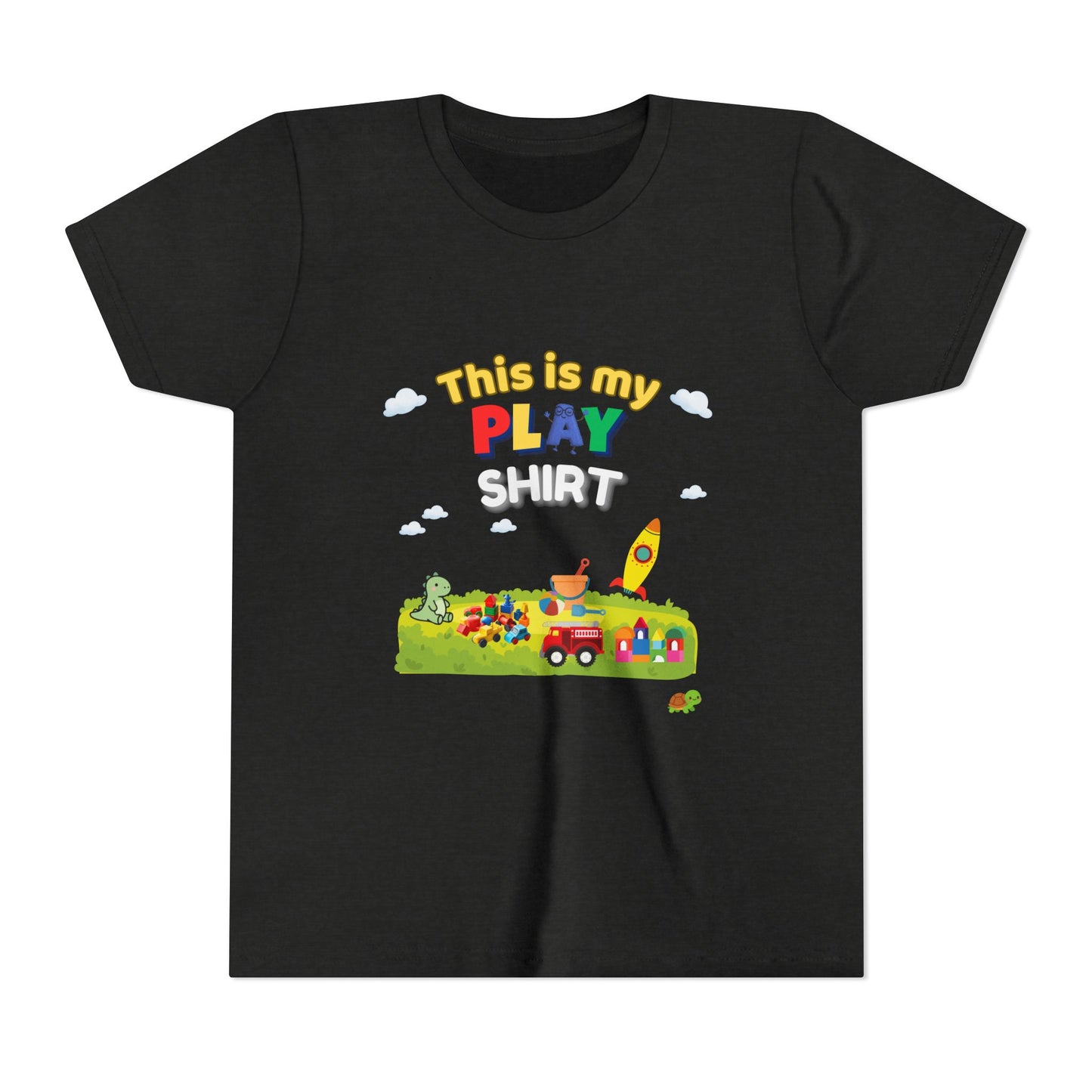 This is My Play Shirt Youth Tee | Toy Rocket, Blocks, Truck Kids Shirt