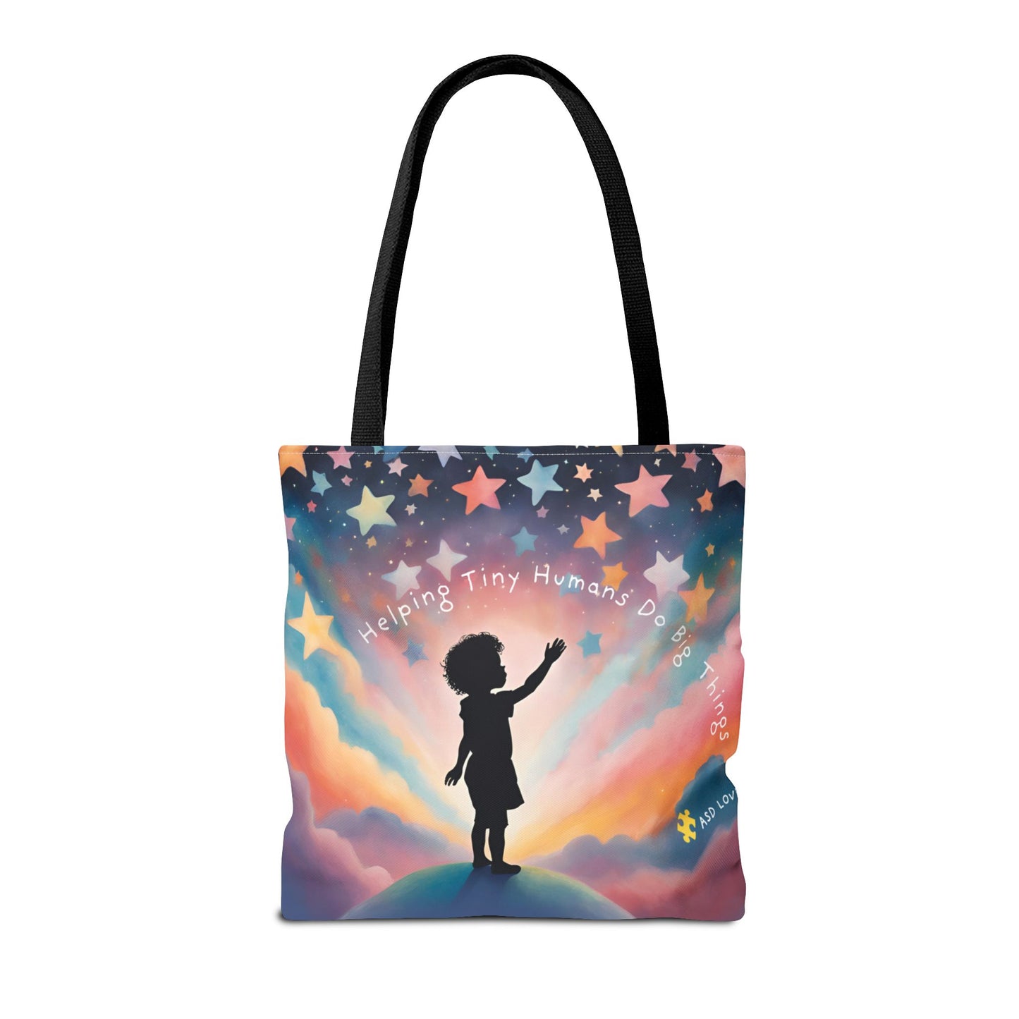 Helping Tiny Humans Do Big Things Tote - Inspiring Kids to Reach for the Stars