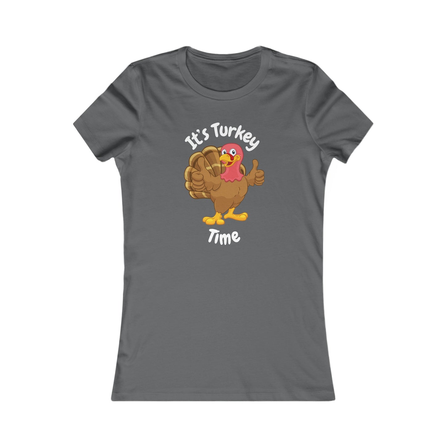 Turkey Time Thanksgiving Shirt (WF) - Fun Cartoon Turkey Tee for Holiday Feasts