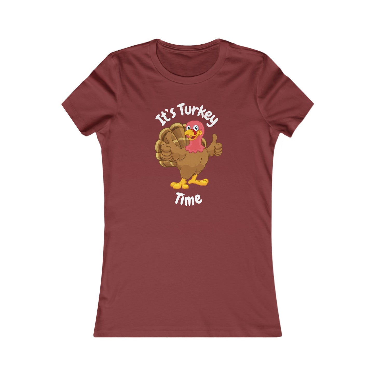 Turkey Time Thanksgiving Shirt (WF) - Fun Cartoon Turkey Tee for Holiday Feasts