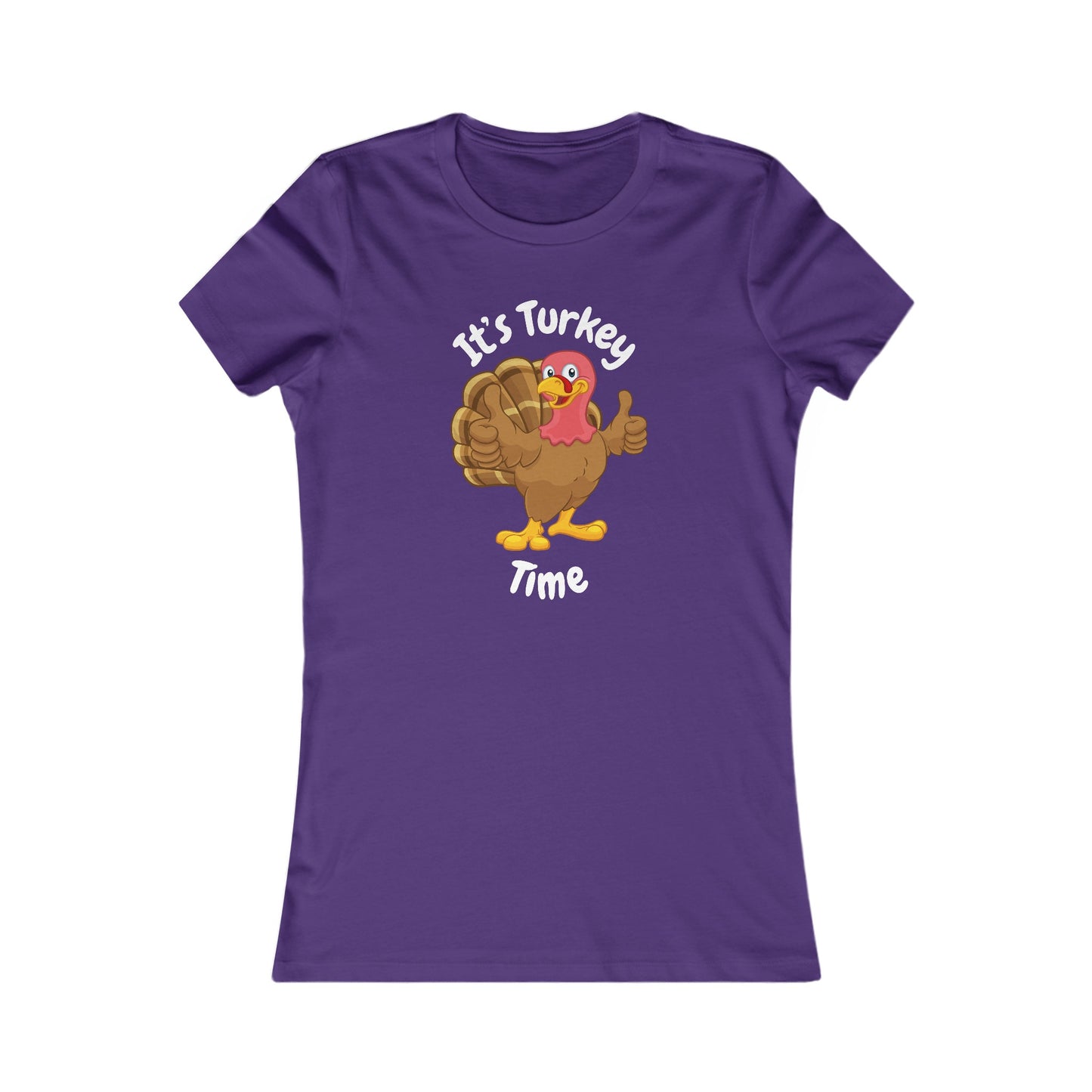 Turkey Time Thanksgiving Shirt (WF) - Fun Cartoon Turkey Tee for Holiday Feasts