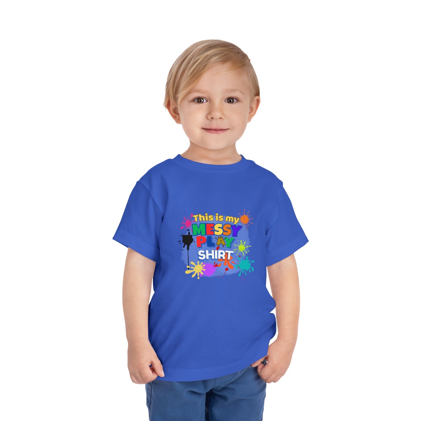 Messy Play Paint Splatter Toddler Tee | "This is my messy play shirt"