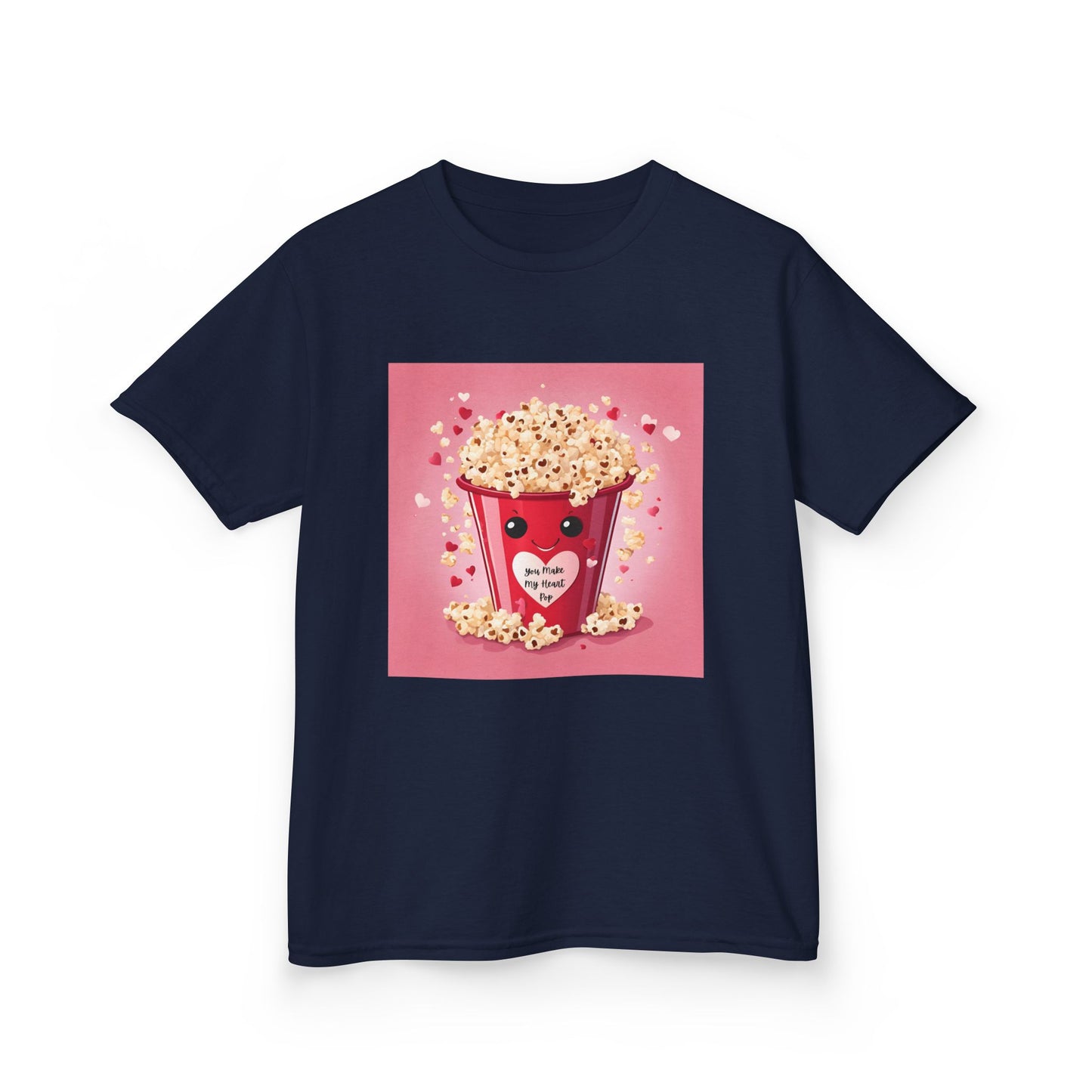 You Make My Heart Pop - Smiling Popcorn Valentine Kids Tee