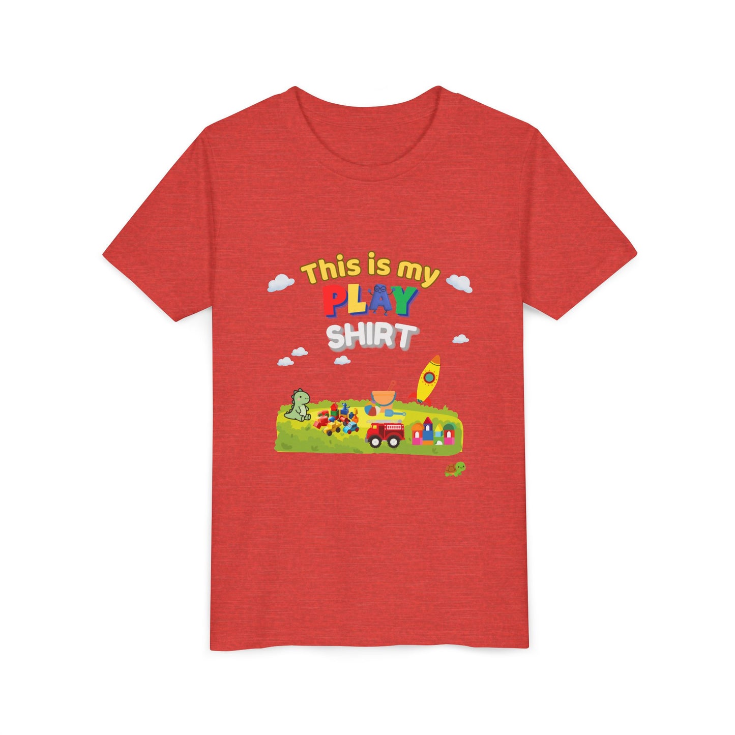 This is My Play Shirt Youth Tee | Toy Rocket, Blocks, Truck Kids Shirt