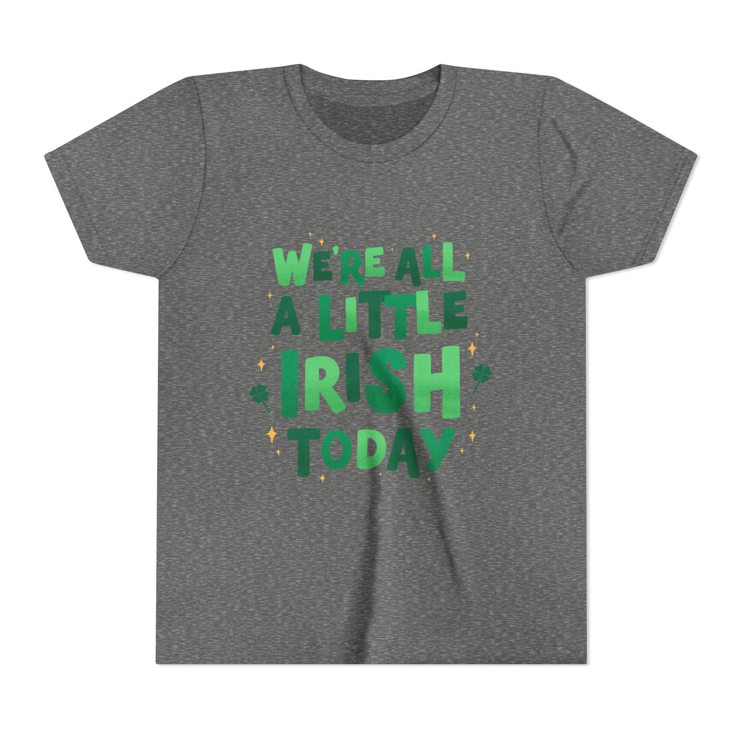 We are All A Little Irish Today Youth Tee | St. Patricks Day Shamrock Shirt