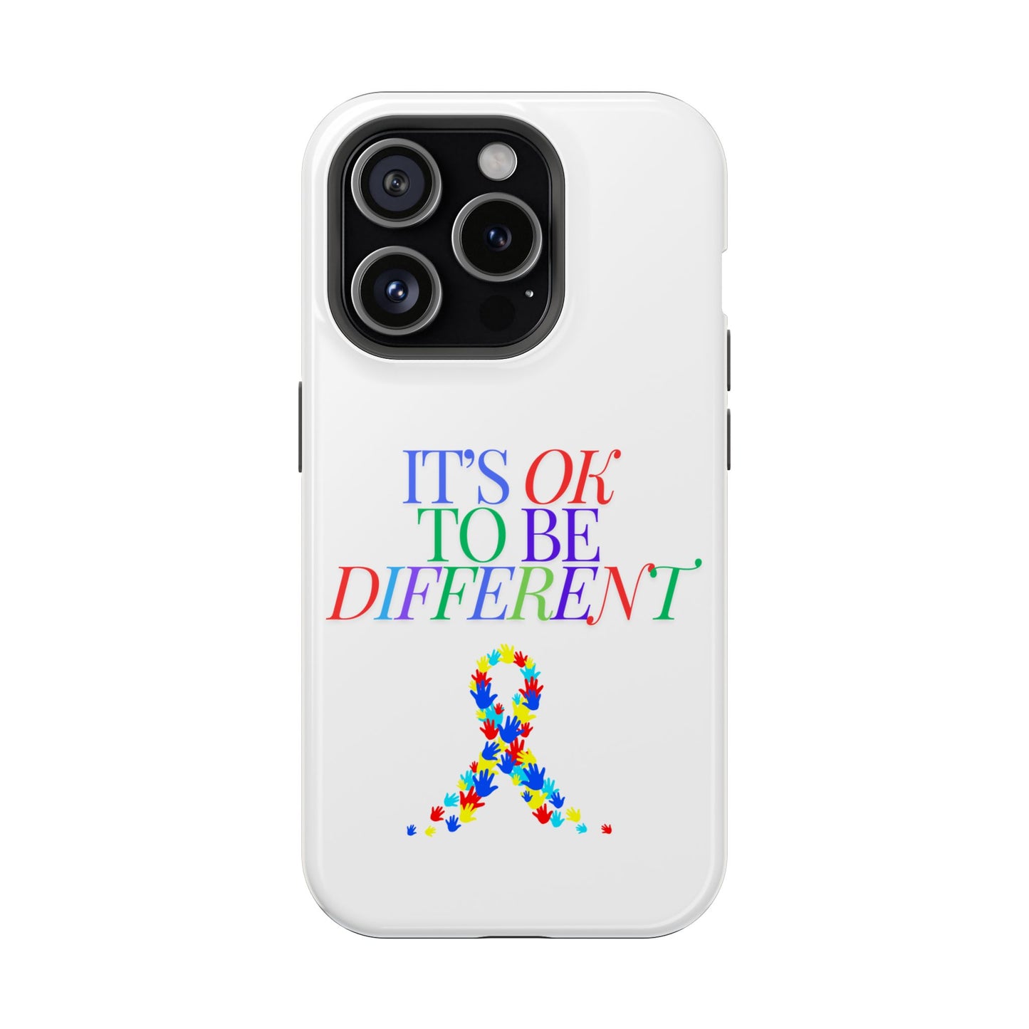 Autism Support Ribbon: It's Okay to Be Different - ASD Awareness Phone Case