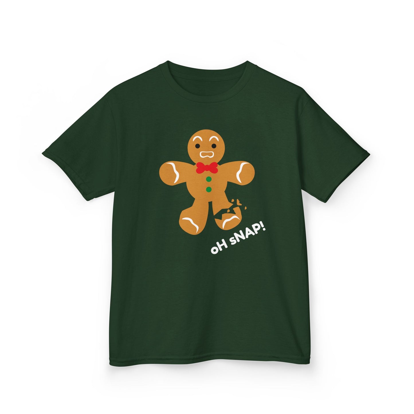 Oh Snap! Broken Gingerbread boy Kids Tee - Funny Holiday Shirt for Christmas and Gingerbread Fans
