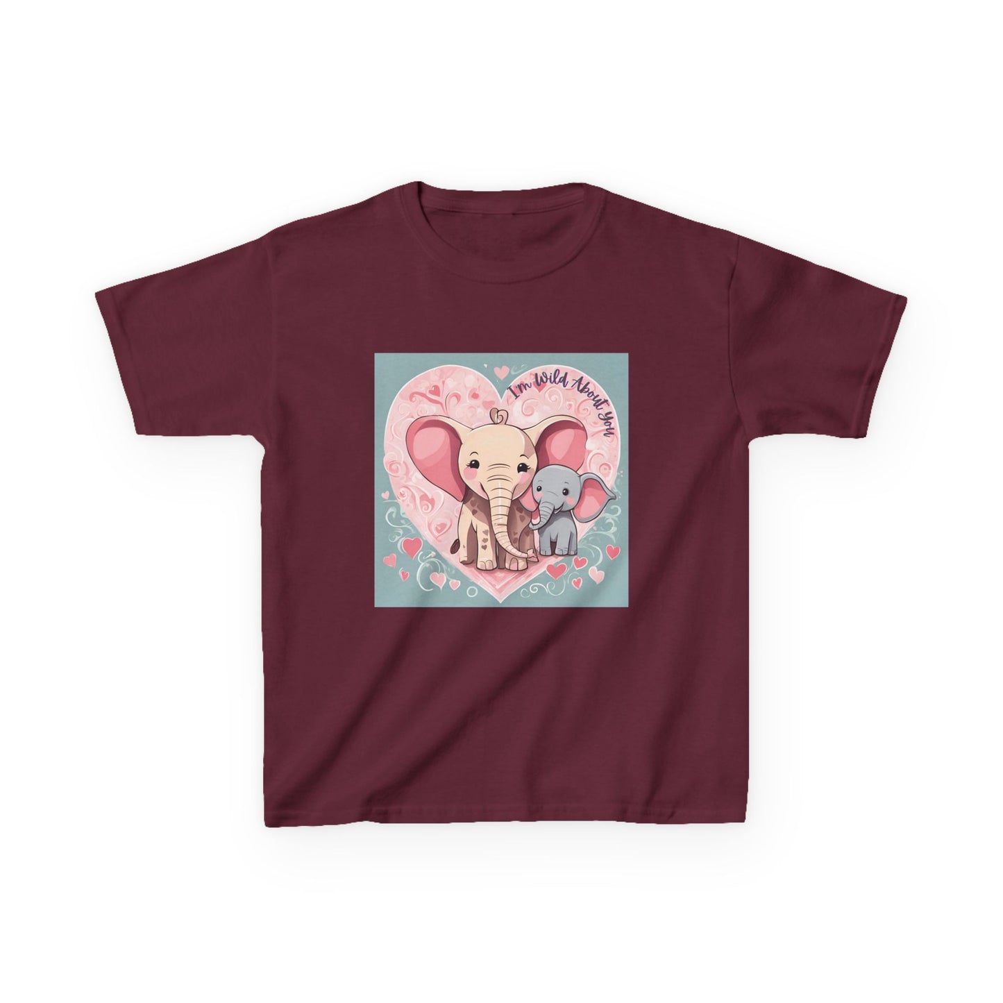 I'm Wild About You - Elephant Duo Valentine's Kids Tee