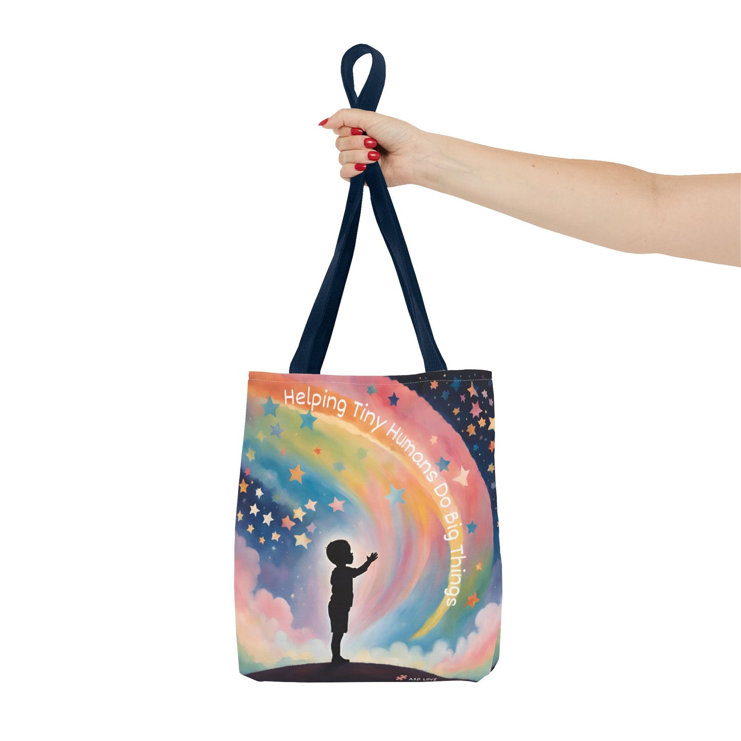 Helping Tiny Humans Do Big Things Tote - Inspiring Kids to Reach for the Stars