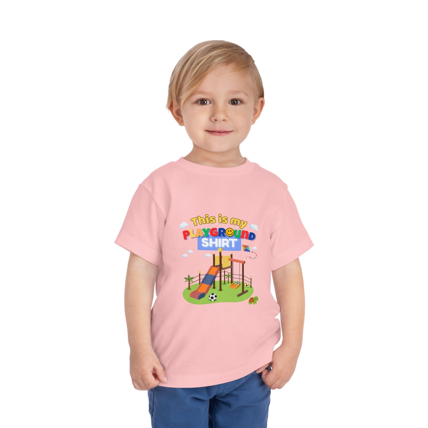Playground Illustration Toddler Tee | Kids Slide Park Shirt