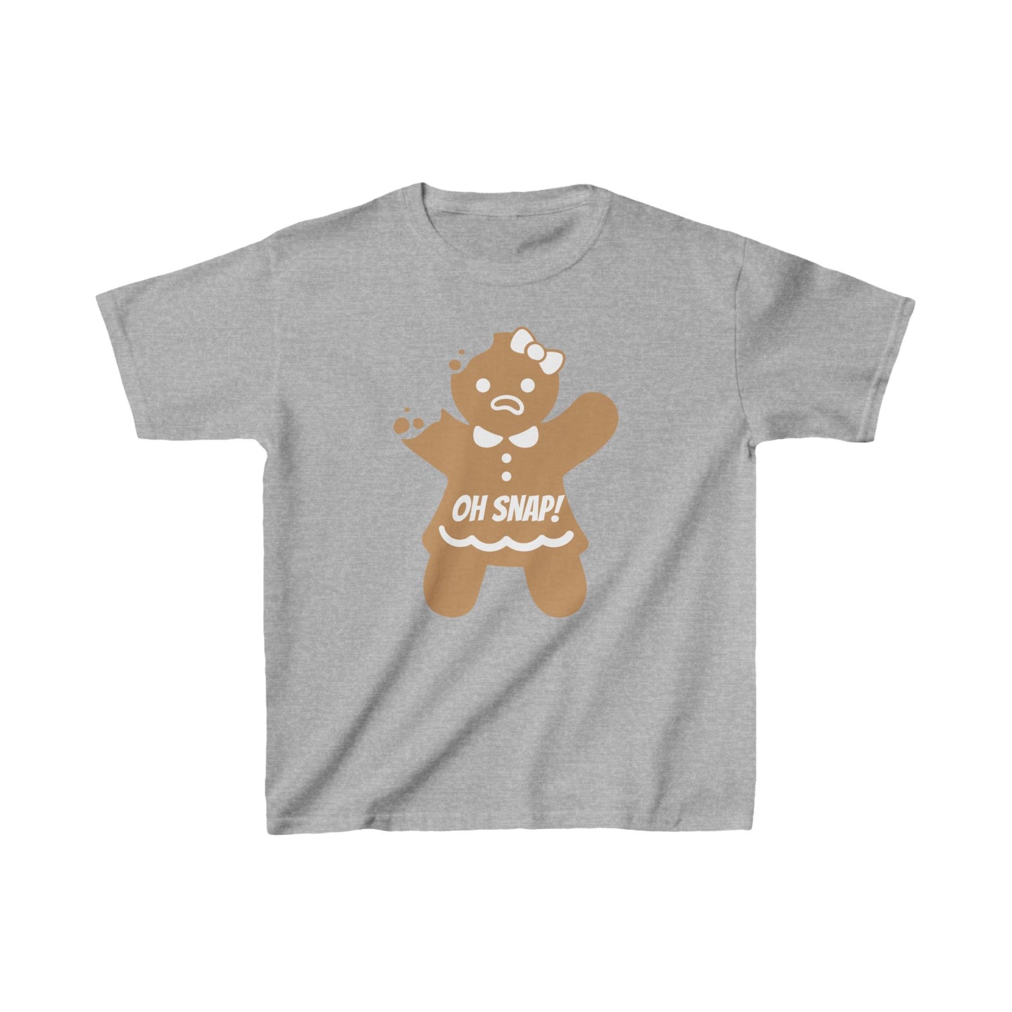 Oh Snap! Broken Gingerbread Girl, Kids Tee - Funny Holiday Shirt for Christmas and Gingerbread lovers