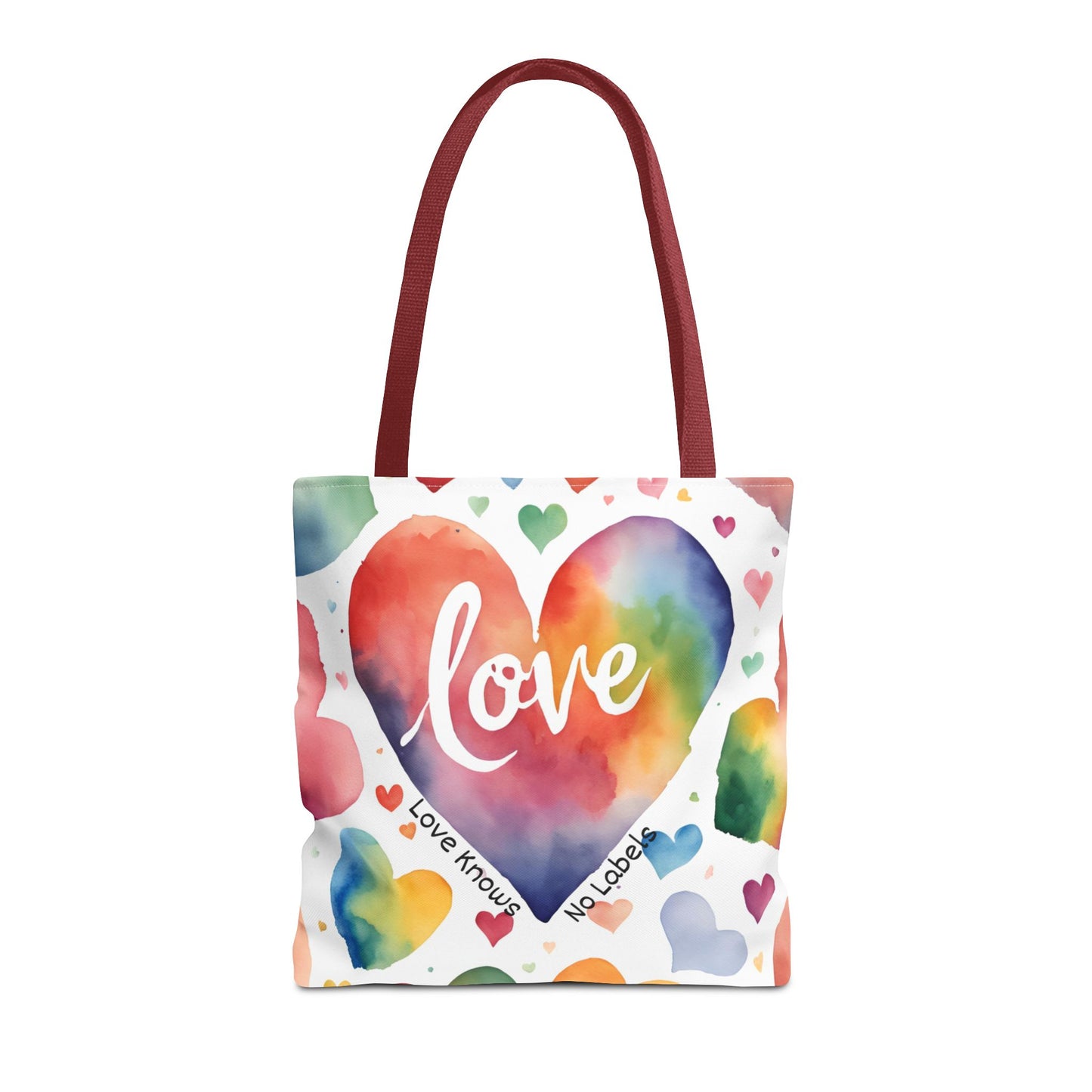 Love Knows No Labels - Hearts, Hearts, Hearts Tote Bag - Embrace Every Difference