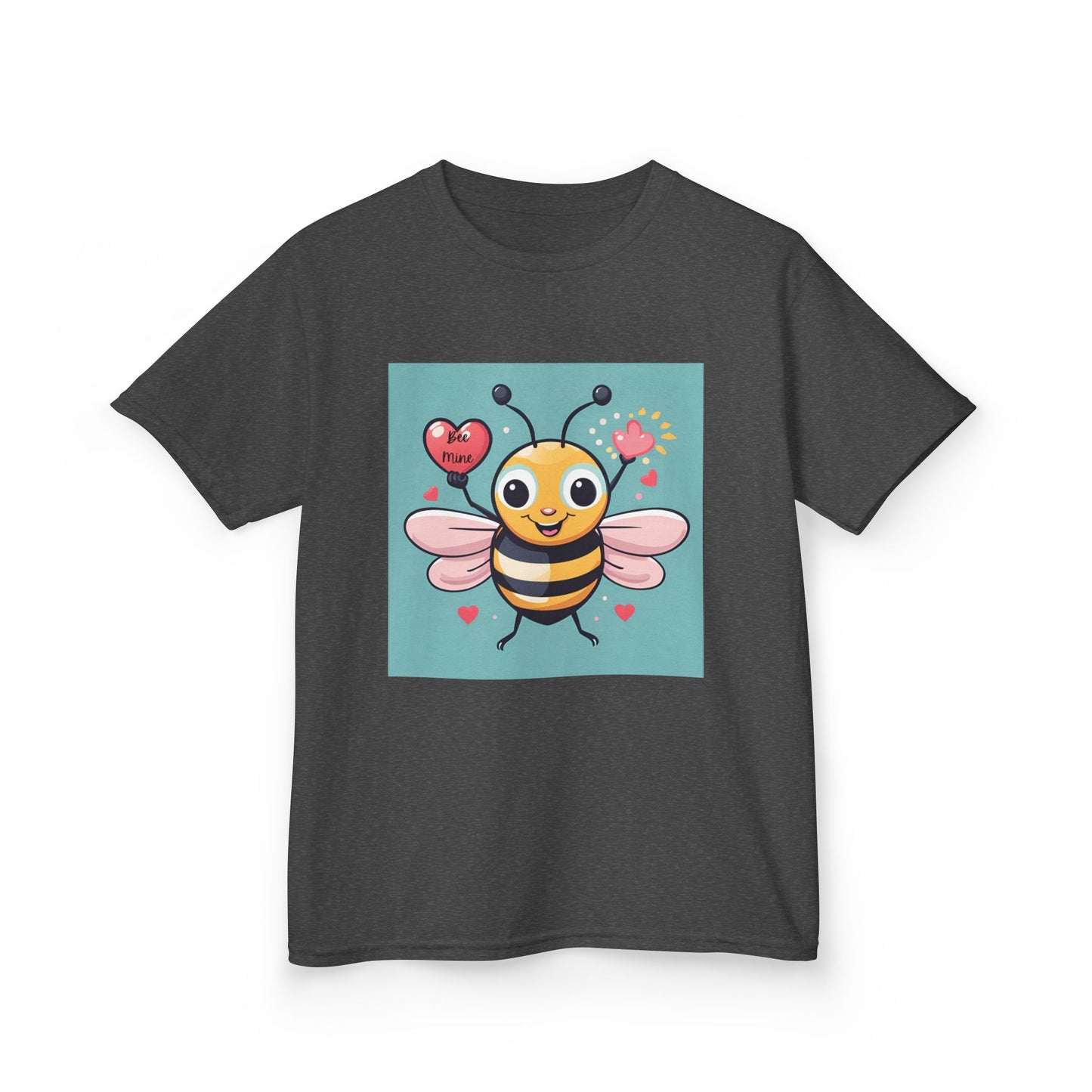 Bee Mine - Heart LIfting Bumble Bee Valentine's Kids Tee