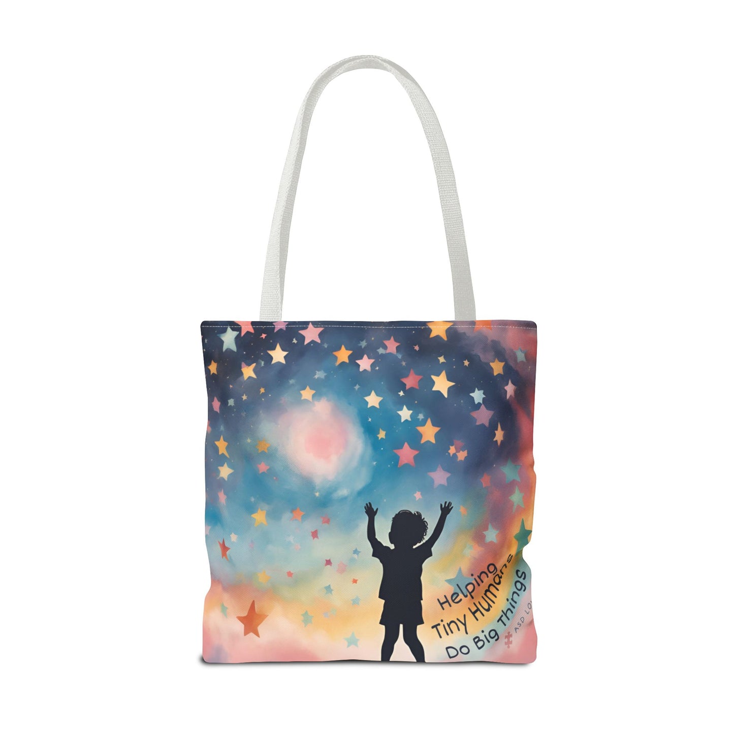 Helping Tiny Humans Do Big Things Tote - Inspiring Kids to Reach for the Stars