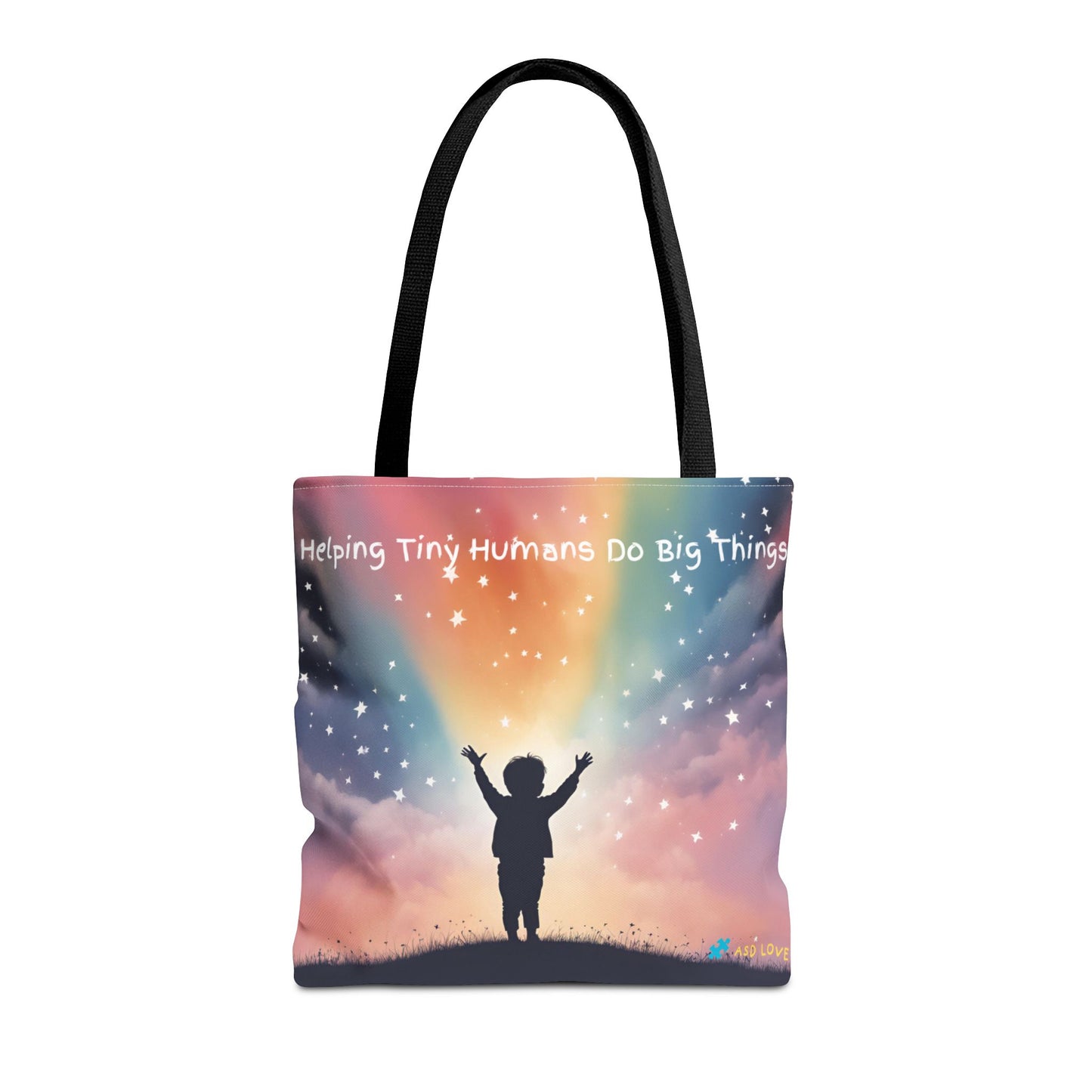 Helping Tiny Humans Do Big Things Tote - Inspiring Kids to Reach for the Stars