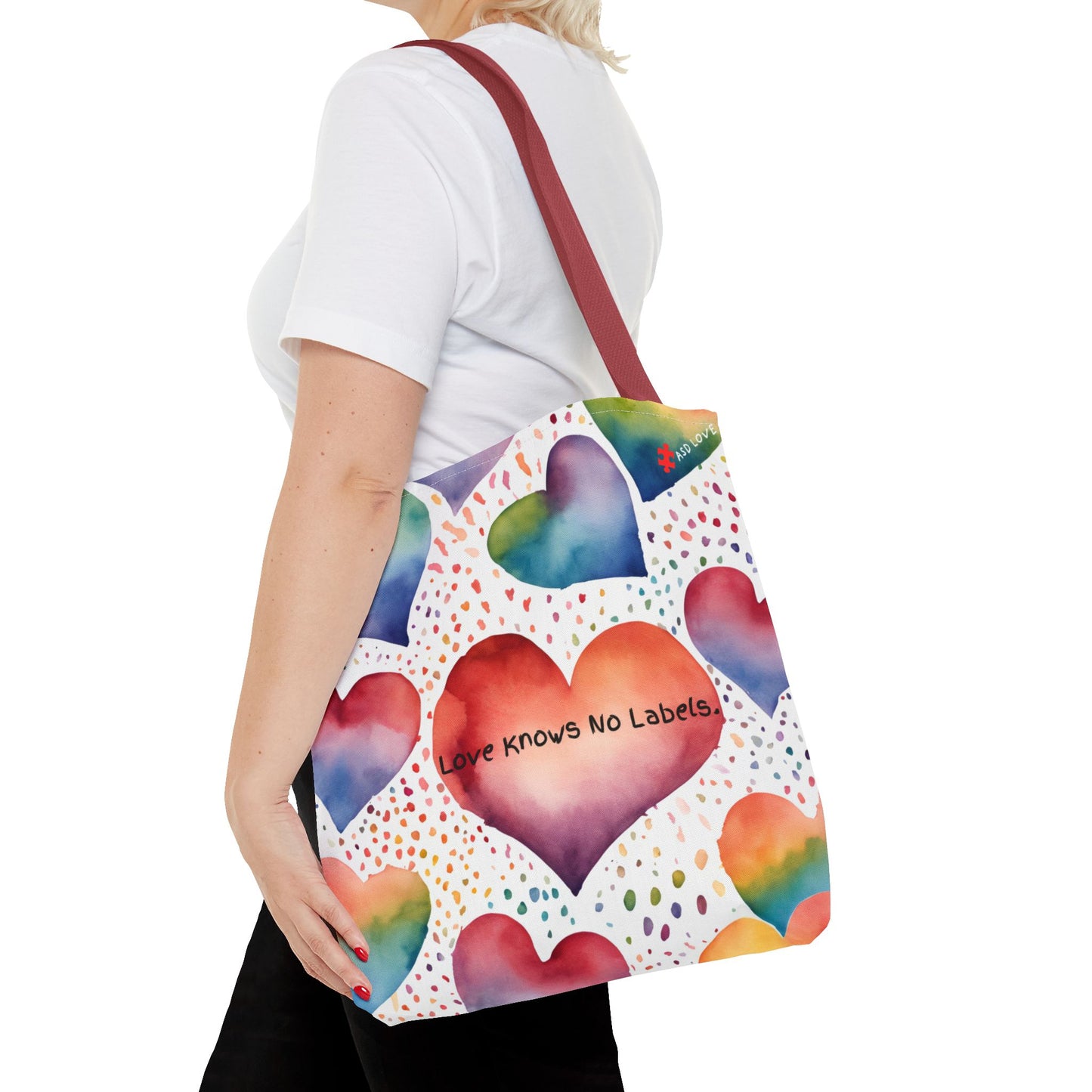Love Knows No Labels Heart Balloons Tote Bag - Rise Above Division
