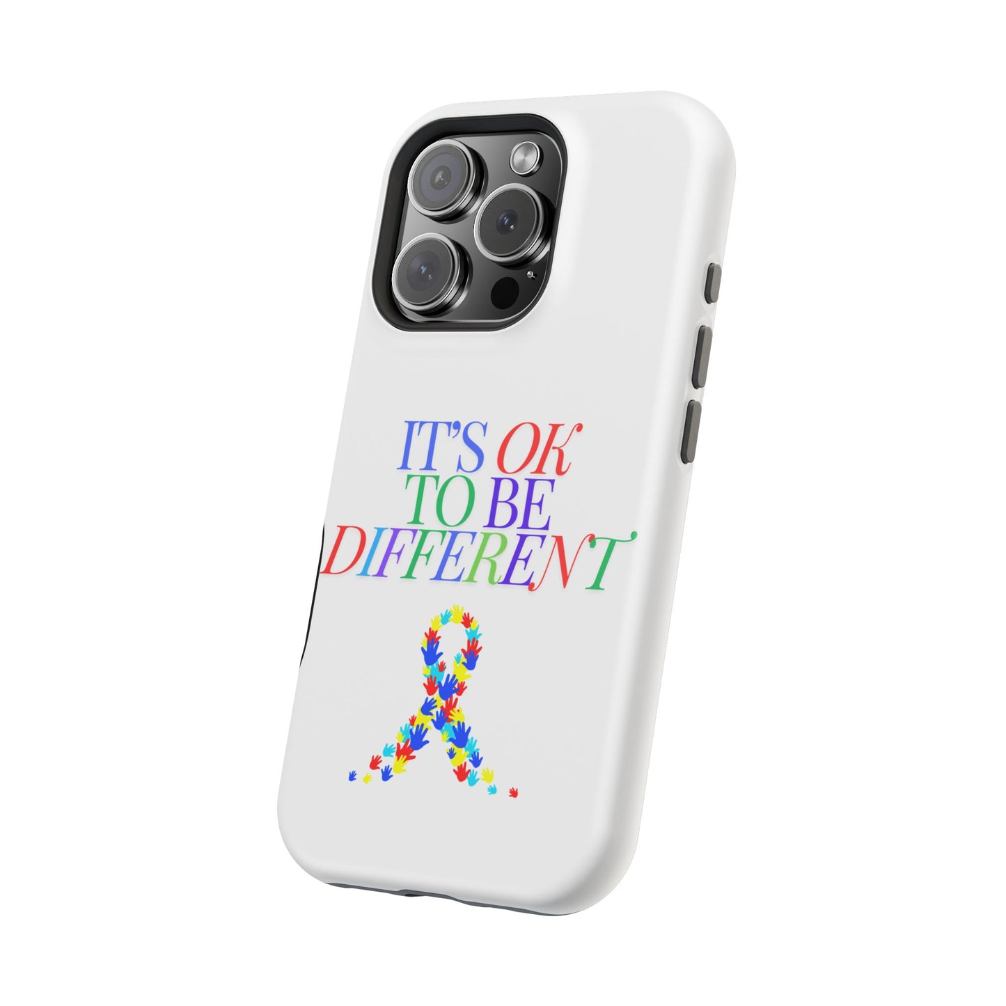 Autism Support Ribbon: It's Okay to Be Different - ASD Awareness Phone Case