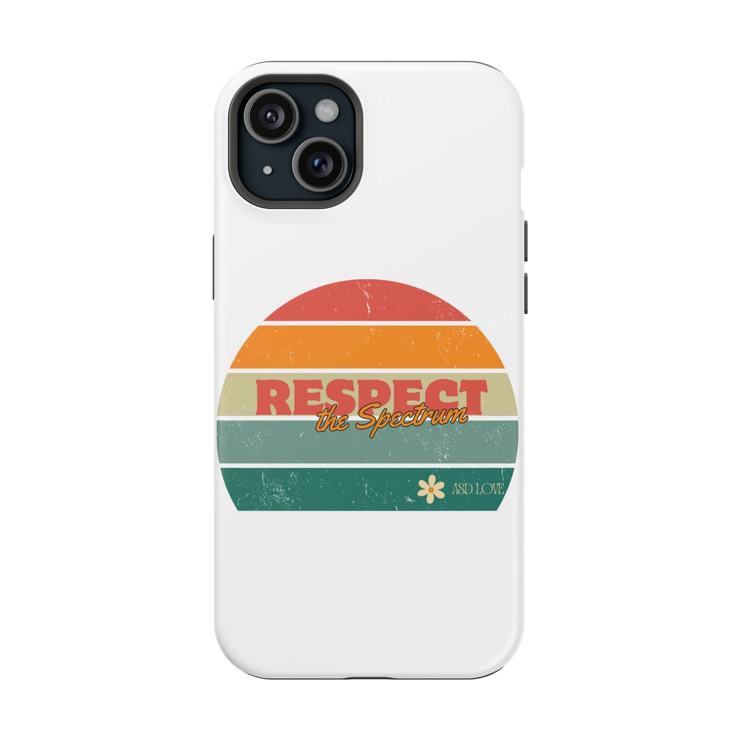 Vintage Rainbow: Respect the Spectrum - ASD Awareness Phone Case