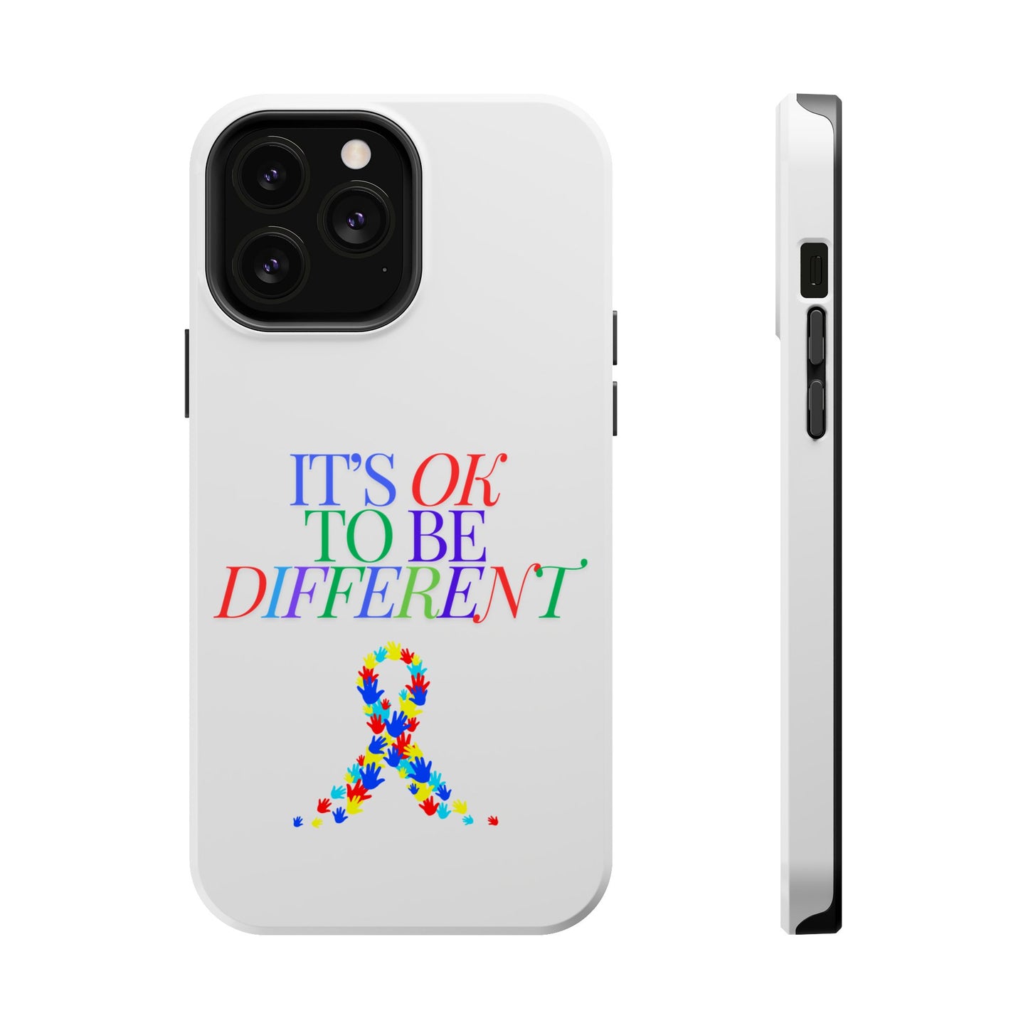 Autism Support Ribbon: It's Okay to Be Different - ASD Awareness Phone Case