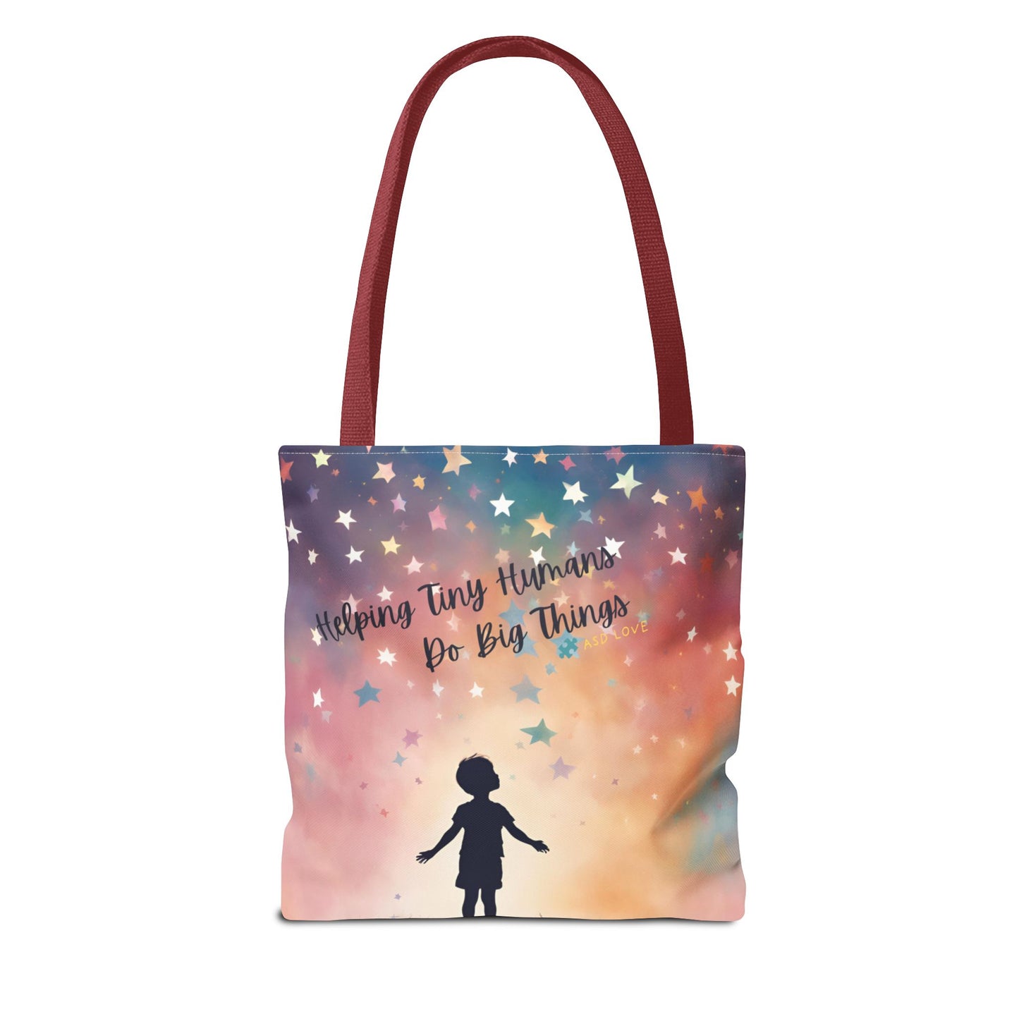 Helping Tiny Humans Do Big Things Tote - Inspiring Kids to Reach for the Stars