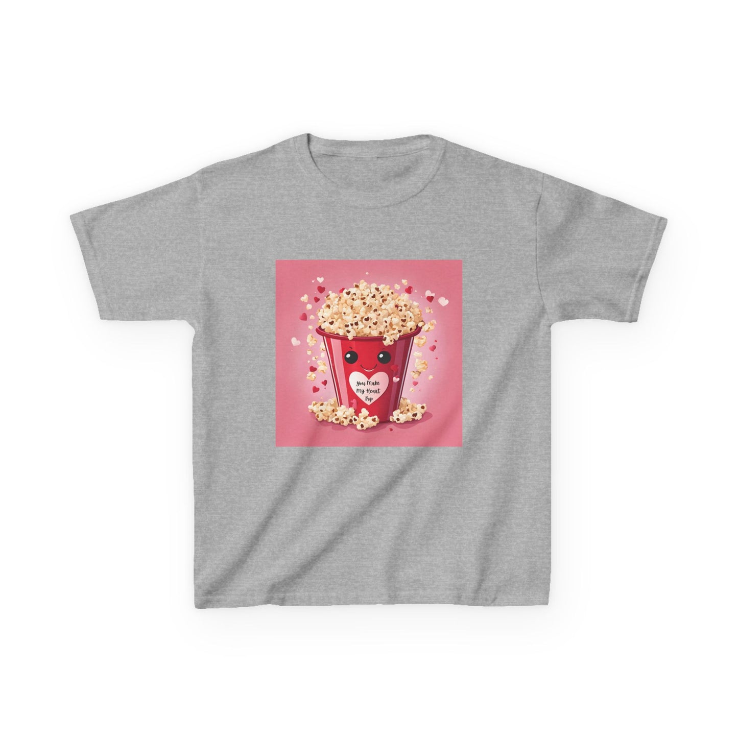 You Make My Heart Pop - Smiling Popcorn Valentine Kids Tee
