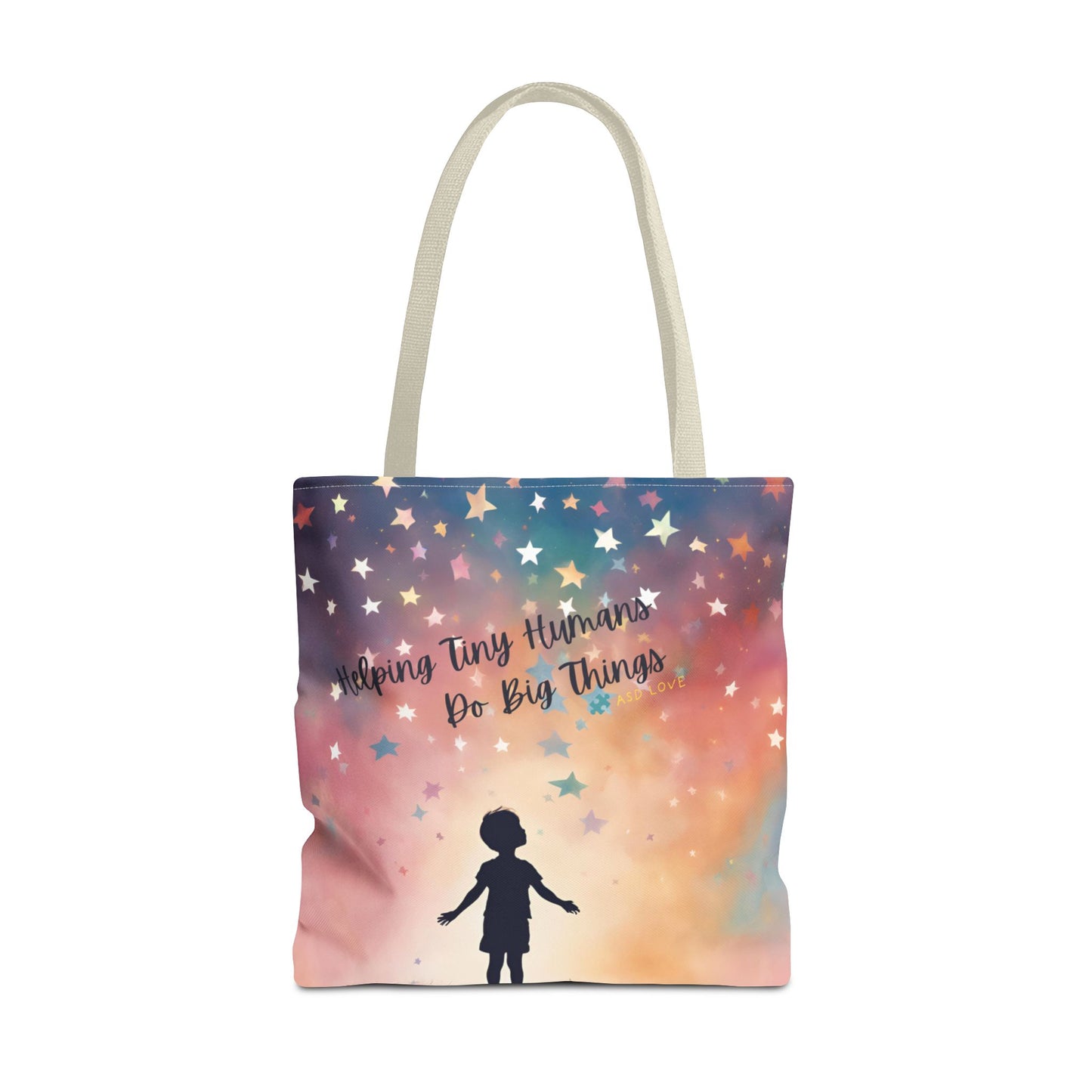 Helping Tiny Humans Do Big Things Tote - Inspiring Kids to Reach for the Stars