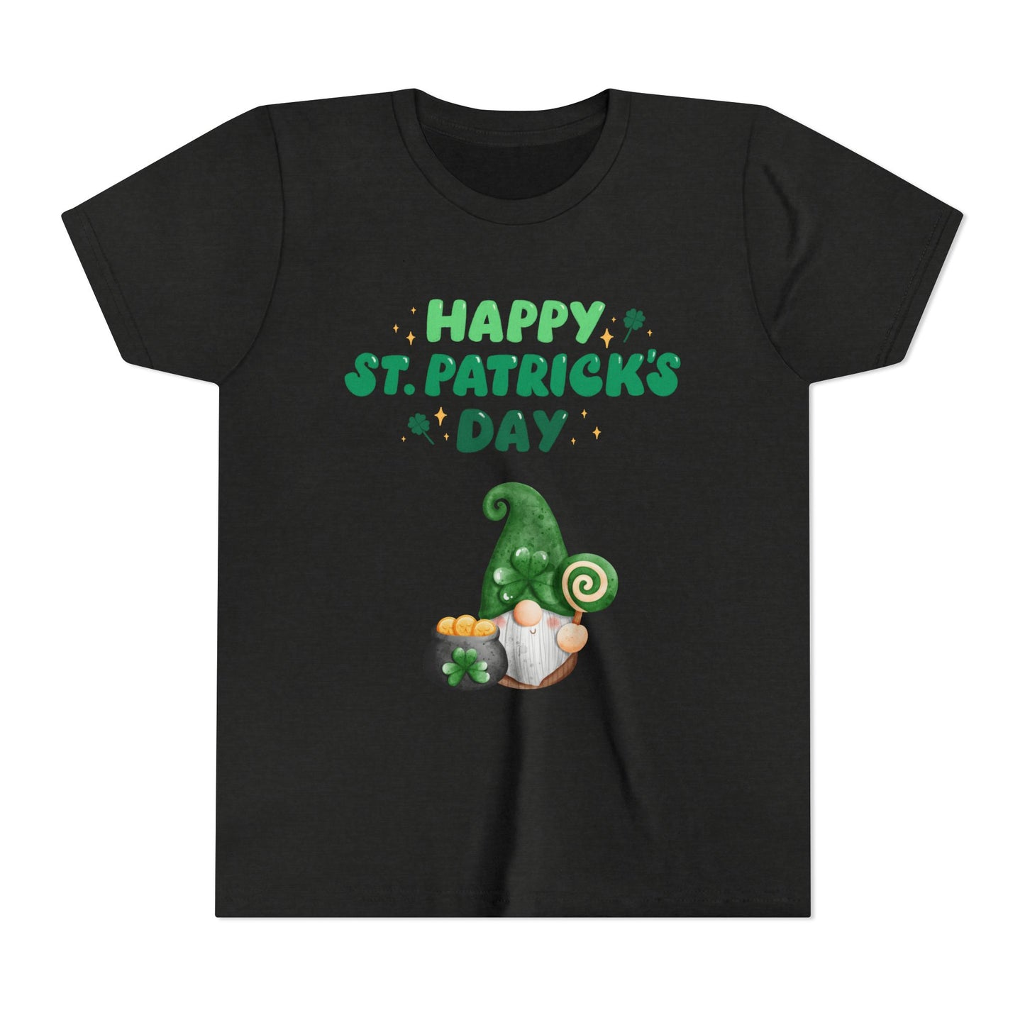 Happy St. Patrick's Day Gnome Youth Tee | Shamrock, Pot of Gold