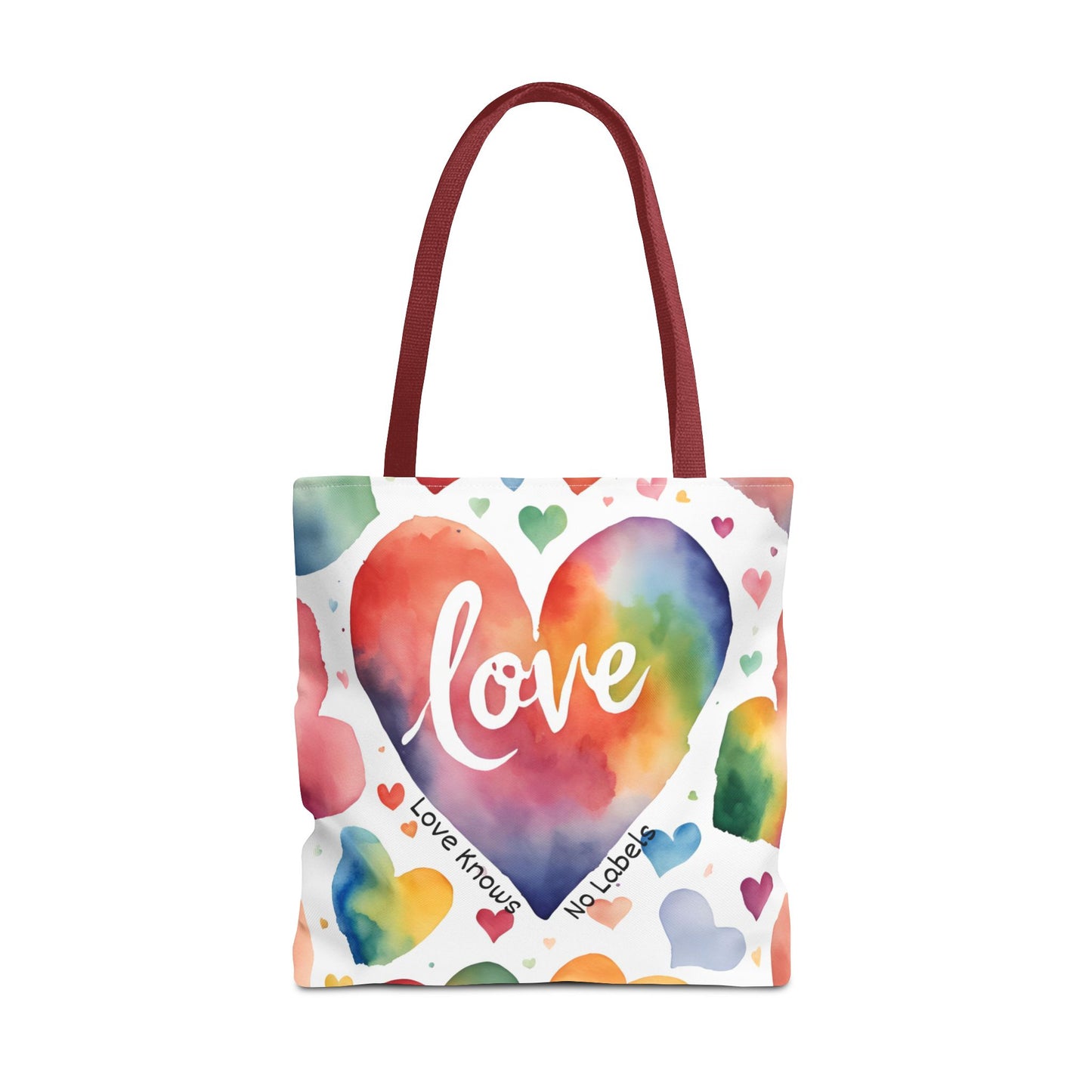 Love Knows No Labels - Hearts, Hearts, Hearts Tote Bag - Embrace Every Difference