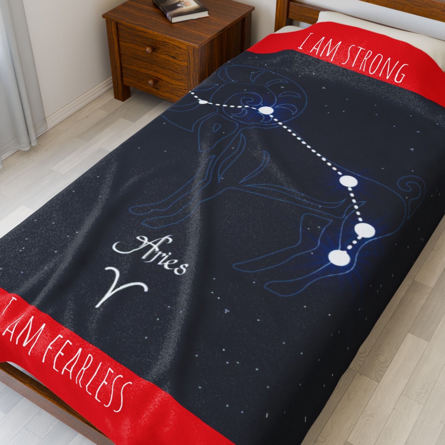 Aries Constellation Blanket - "I Am Strong, I Am Fearless"