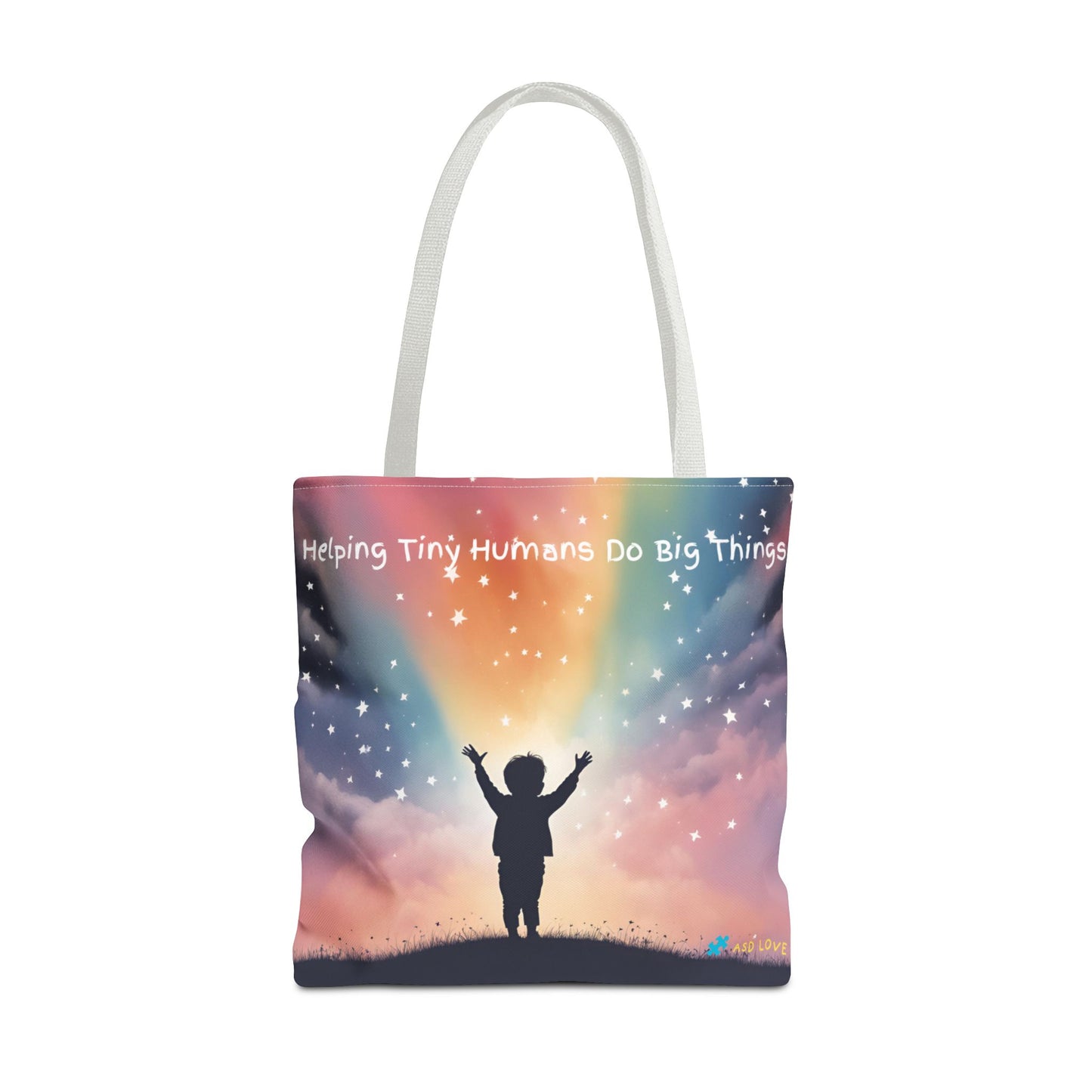 Helping Tiny Humans Do Big Things Tote - Inspiring Kids to Reach for the Stars