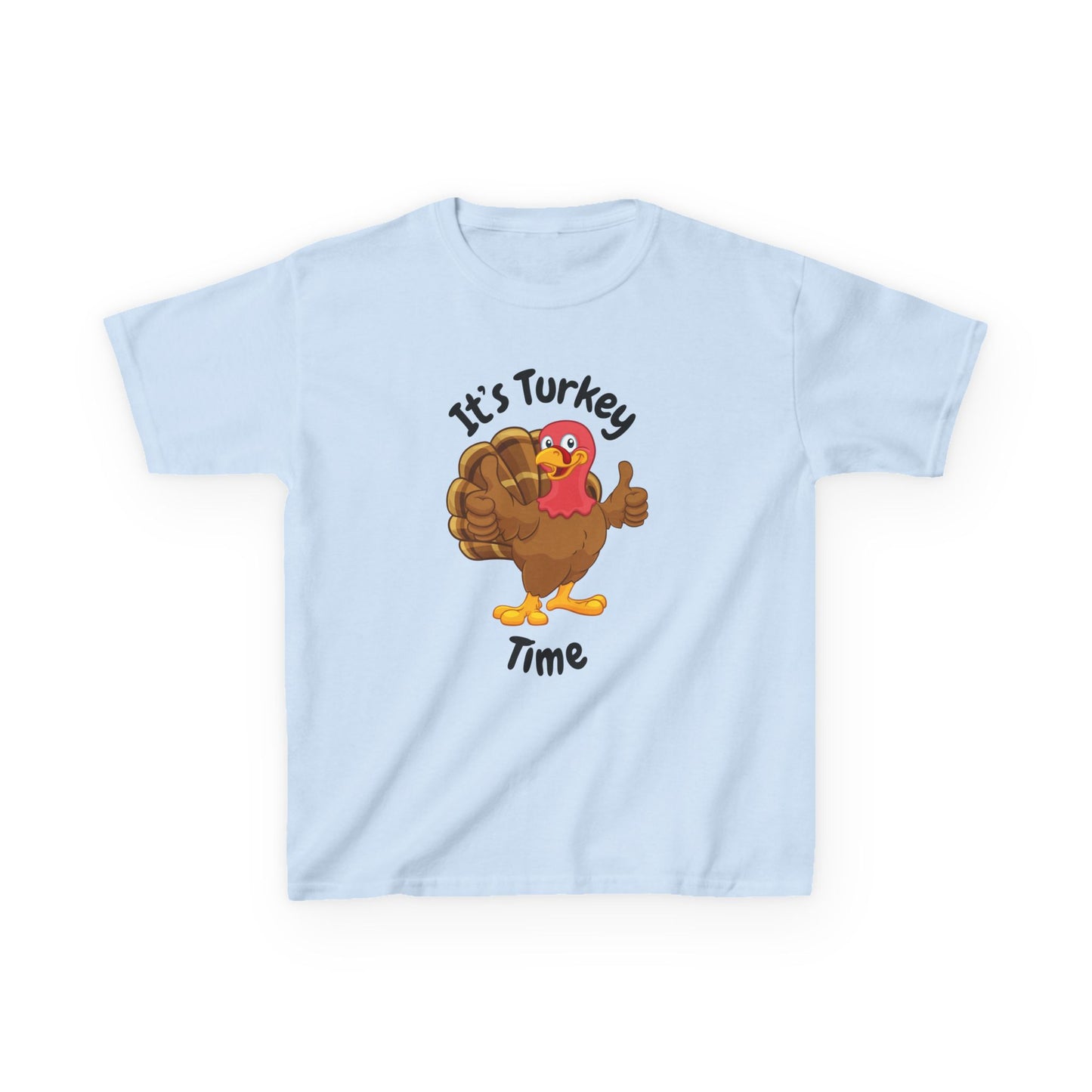 It's Turkey Time Kid Tee - Fun Thanksgiving Shirt for Boys and Girls