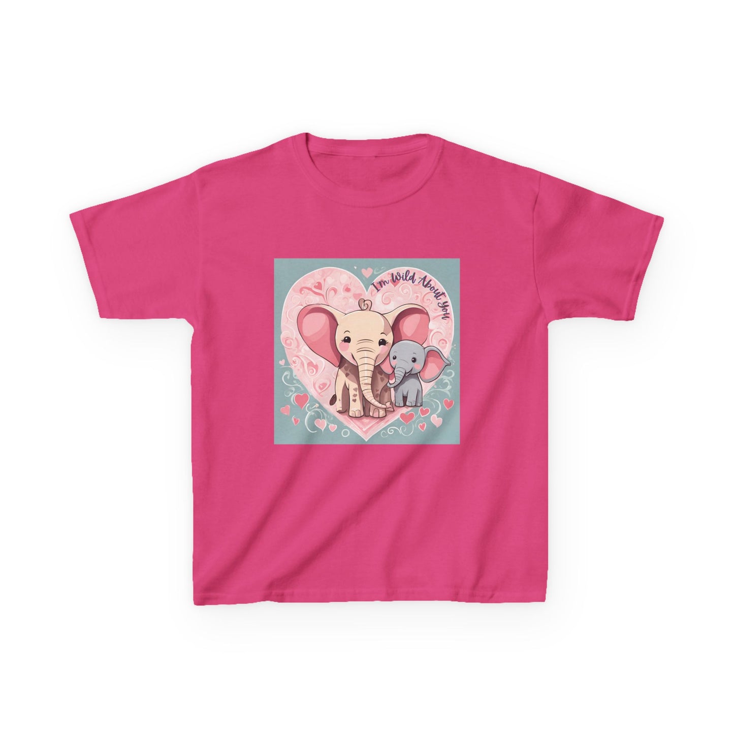 I'm Wild About You - Elephant Duo Valentine's Kids Tee