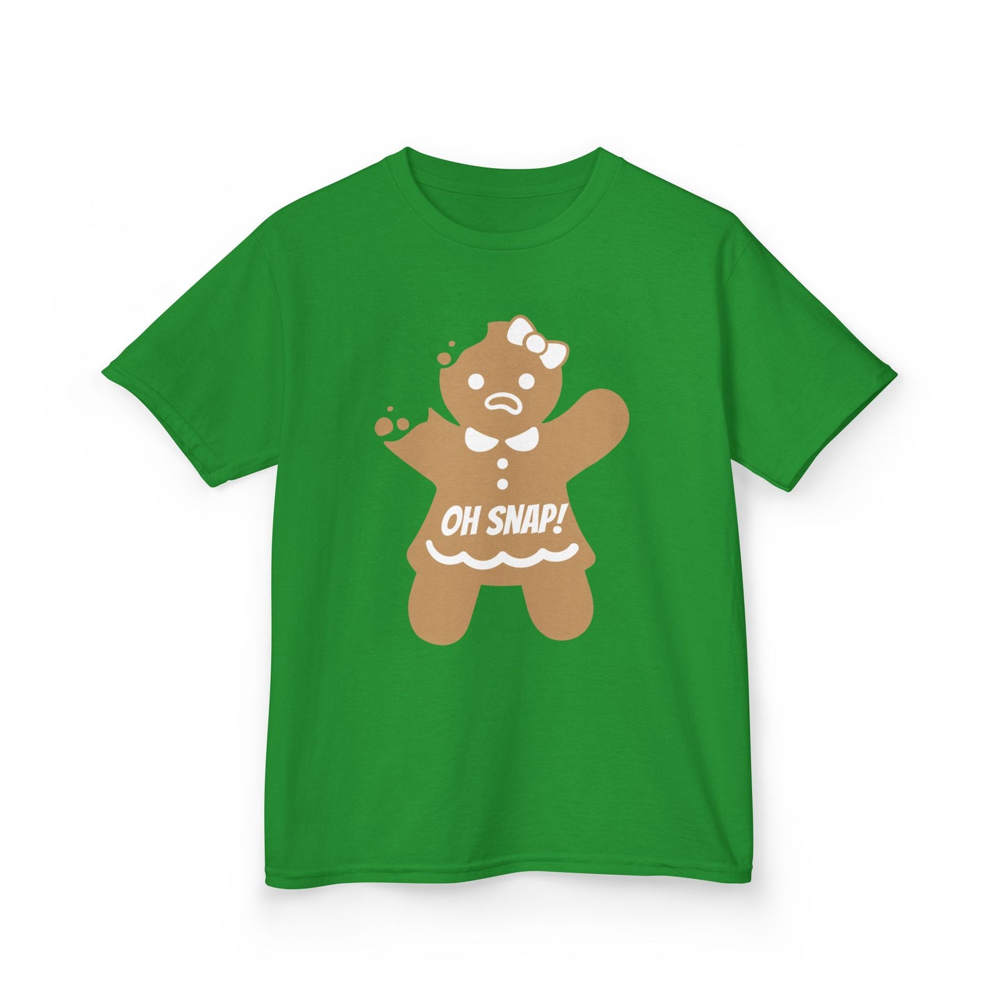 Oh Snap! Broken Gingerbread Girl, Kids Tee - Funny Holiday Shirt for Christmas and Gingerbread lovers
