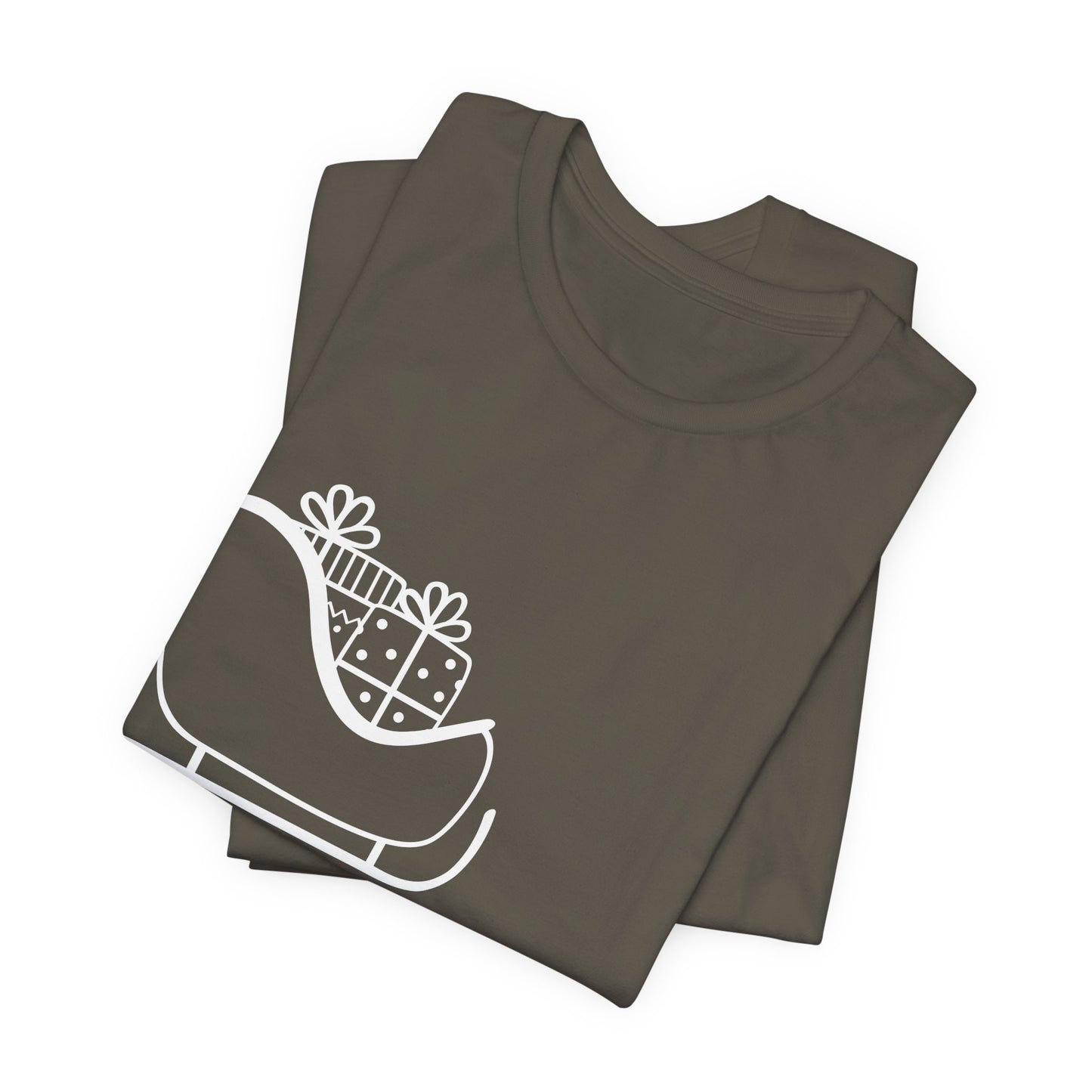 Sleigh All Day Holiday Shirt (WF) – Unisex Jersey Short Sleeve Tee | Holiday Gift | Funny Sleigh T-Shirt | Winter Snowflake Tee | Matching Family Outfit