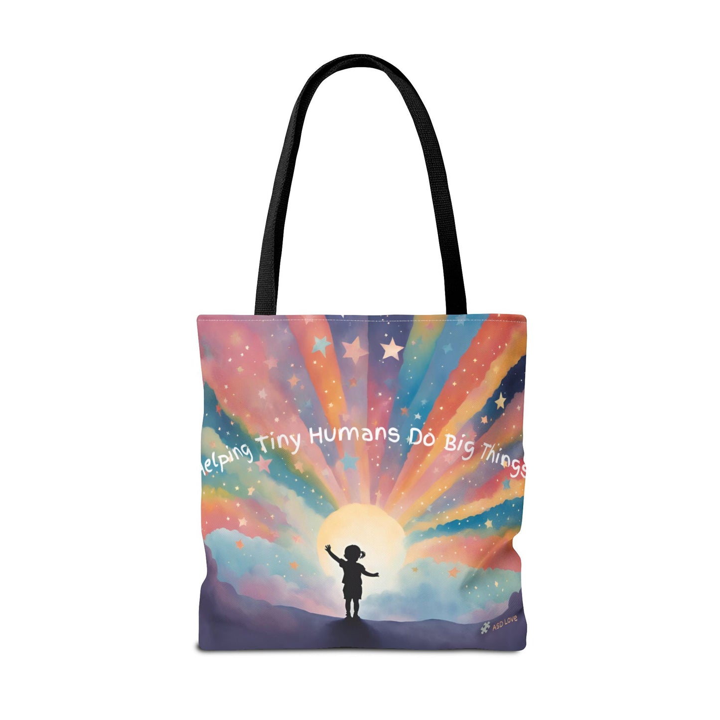 Helping Tiny Humans Do Big Things Tote - Inspiring Kids to Reach for the Stars