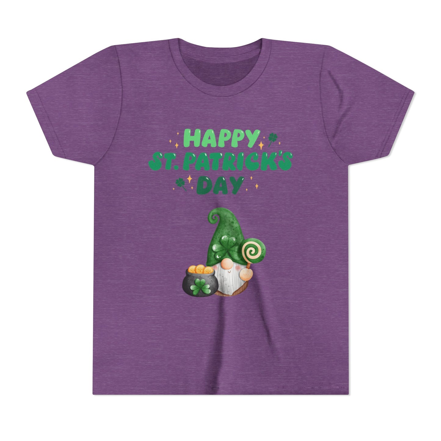 Happy St. Patrick's Day Gnome Youth Tee | Shamrock, Pot of Gold