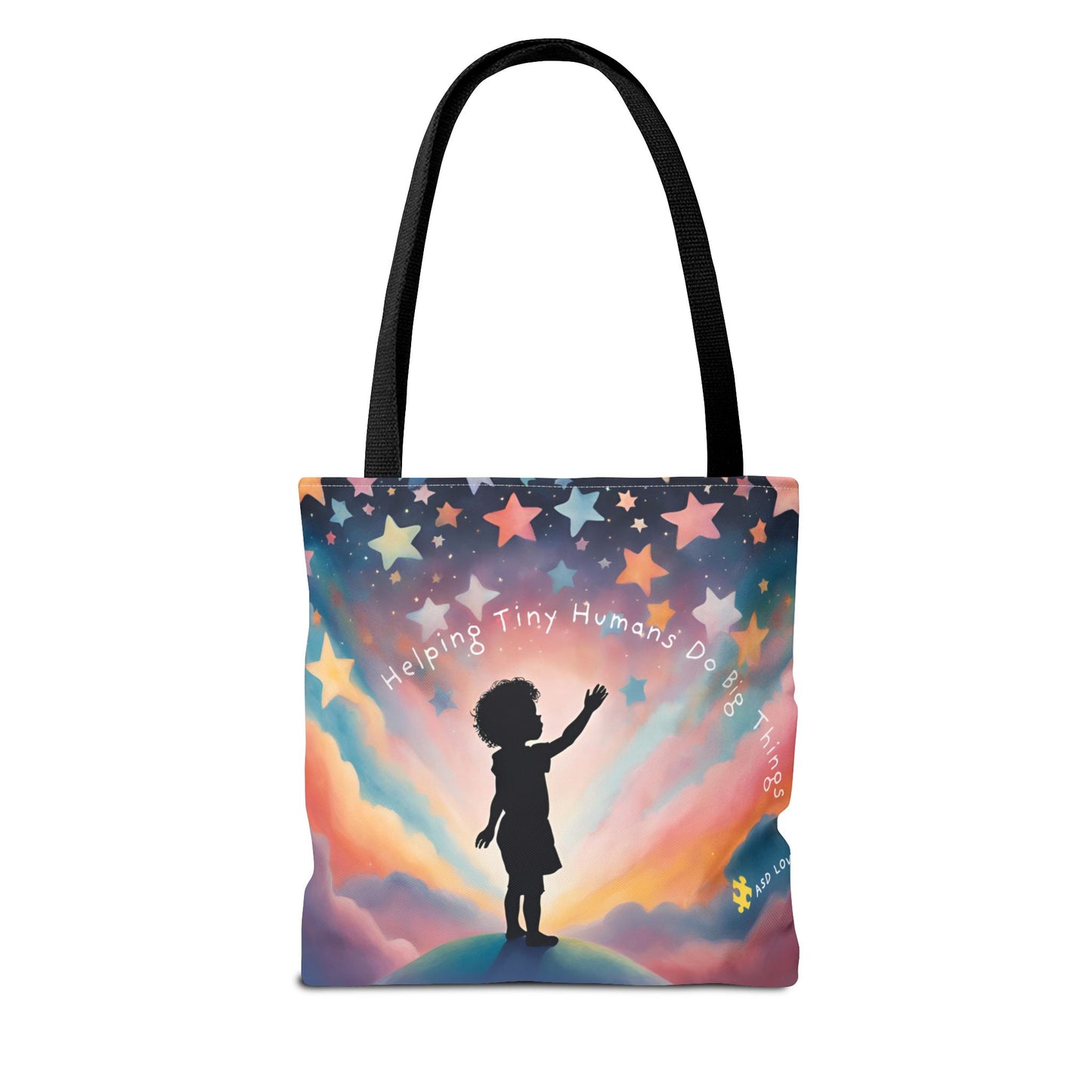 Helping Tiny Humans Do Big Things Tote - Inspiring Kids to Reach for the Stars