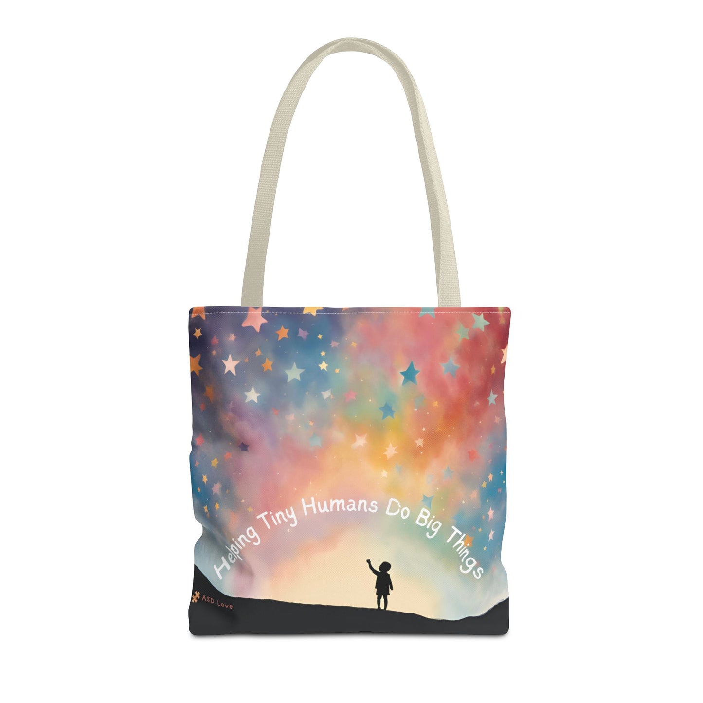 Helping Tiny Humans Do Big Things Tote - Inspiring Kids to Reach for the Stars