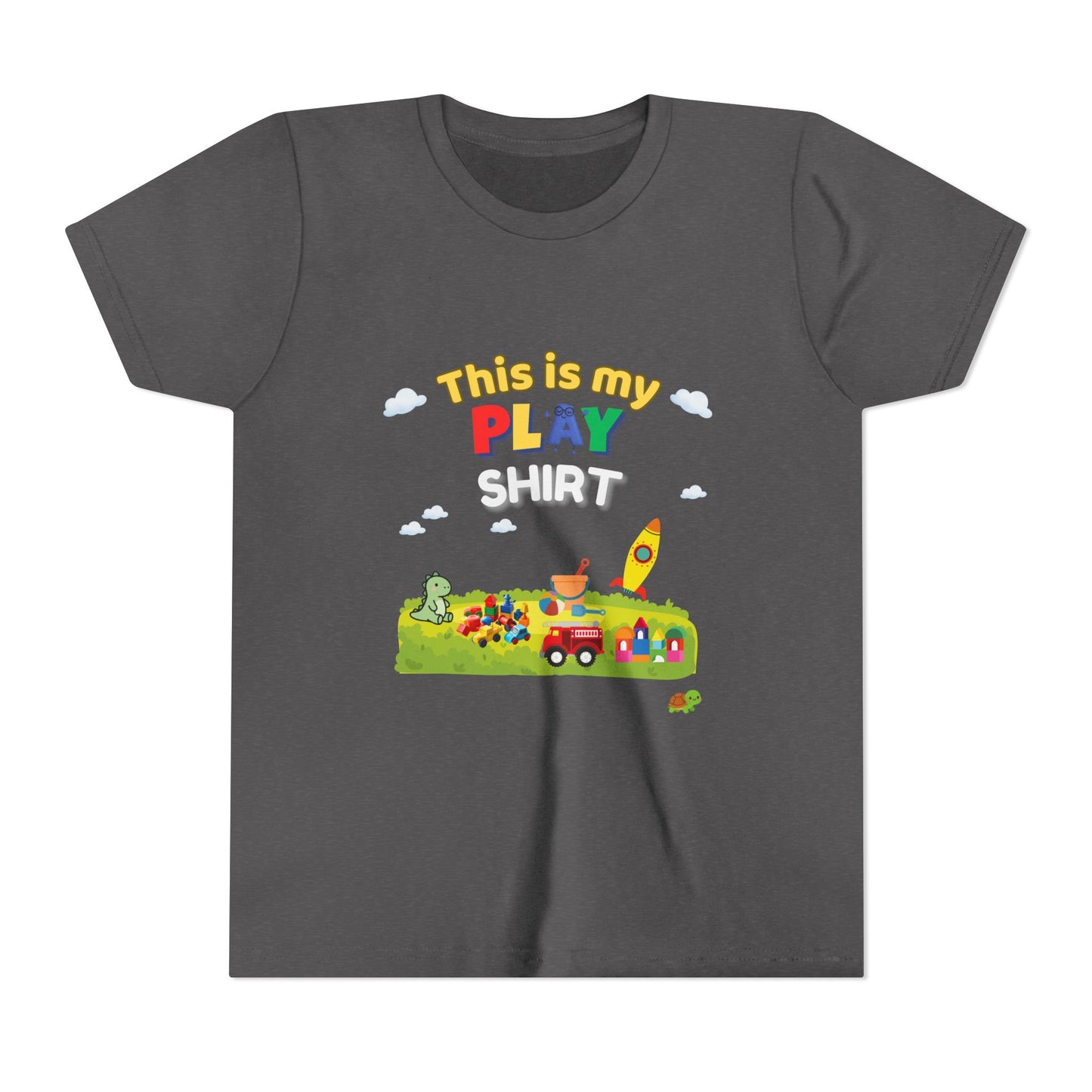 This is My Play Shirt Youth Tee | Toy Rocket, Blocks, Truck Kids Shirt