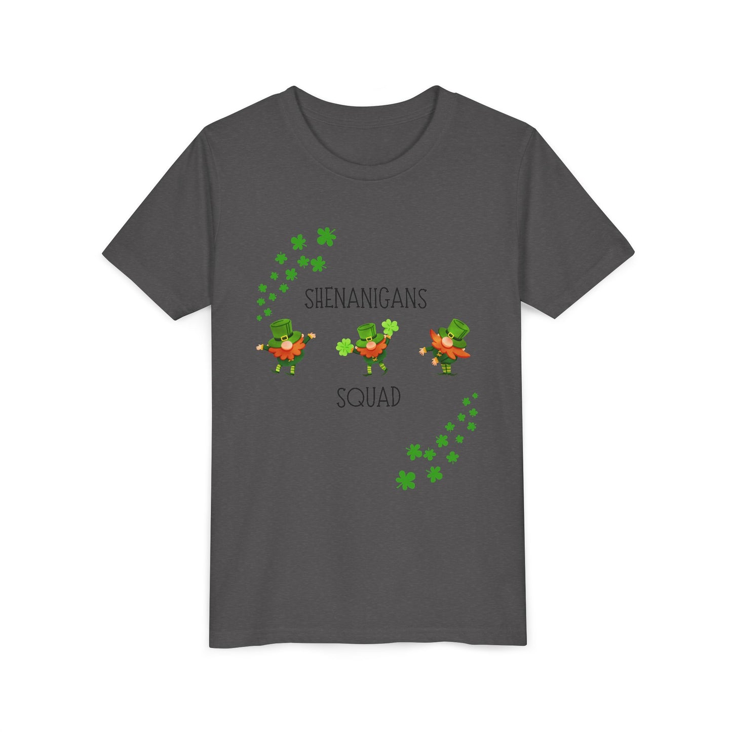 Shenanigans Squad Youth Tee | St. Patrick's Day Leprechaun Shamrock Shirt