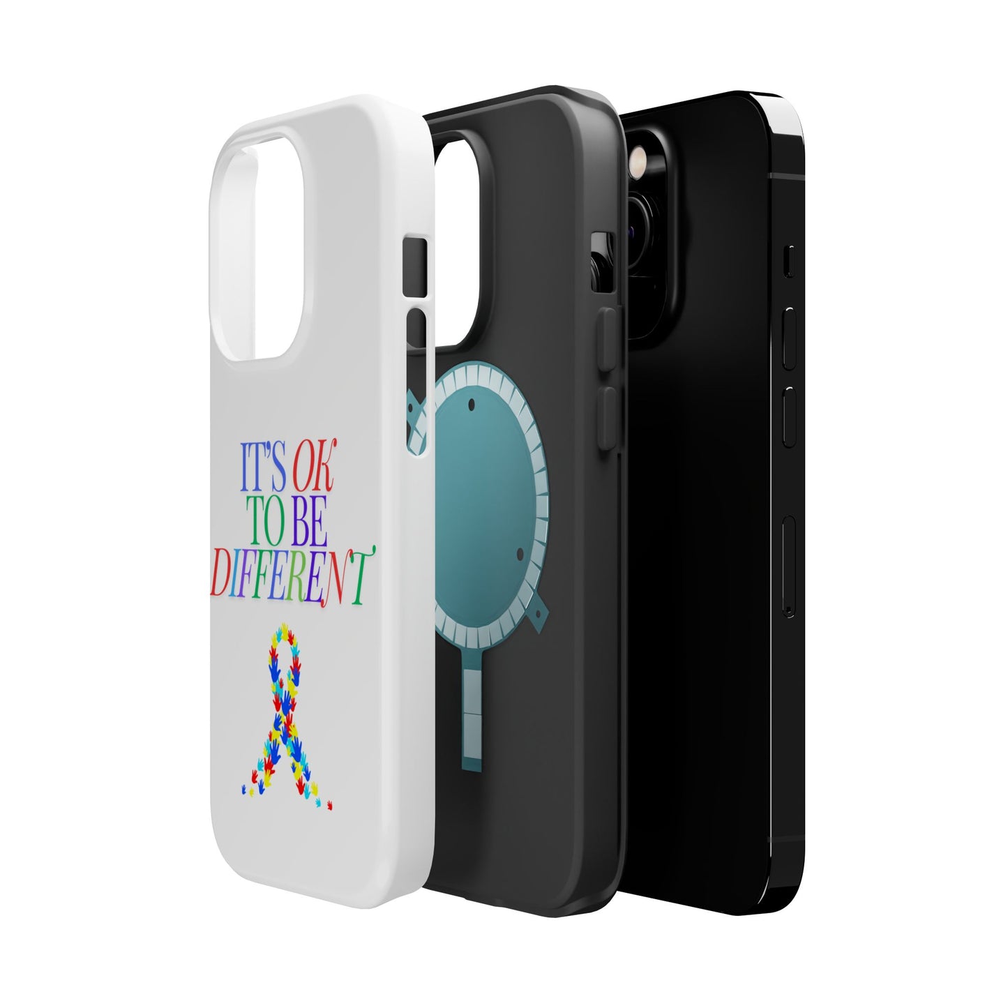 Autism Support Ribbon: It's Okay to Be Different - ASD Awareness Phone Case