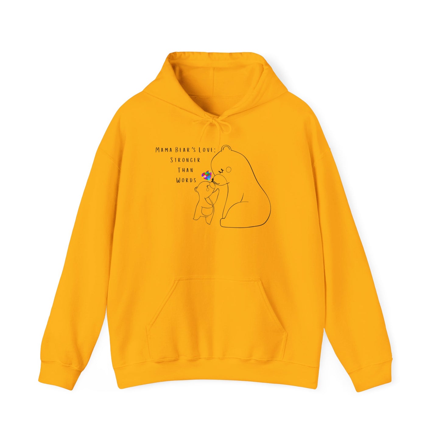 Stronger Than Words - Mama Bear's Love Hoodie - Autism Awareness Hoodie