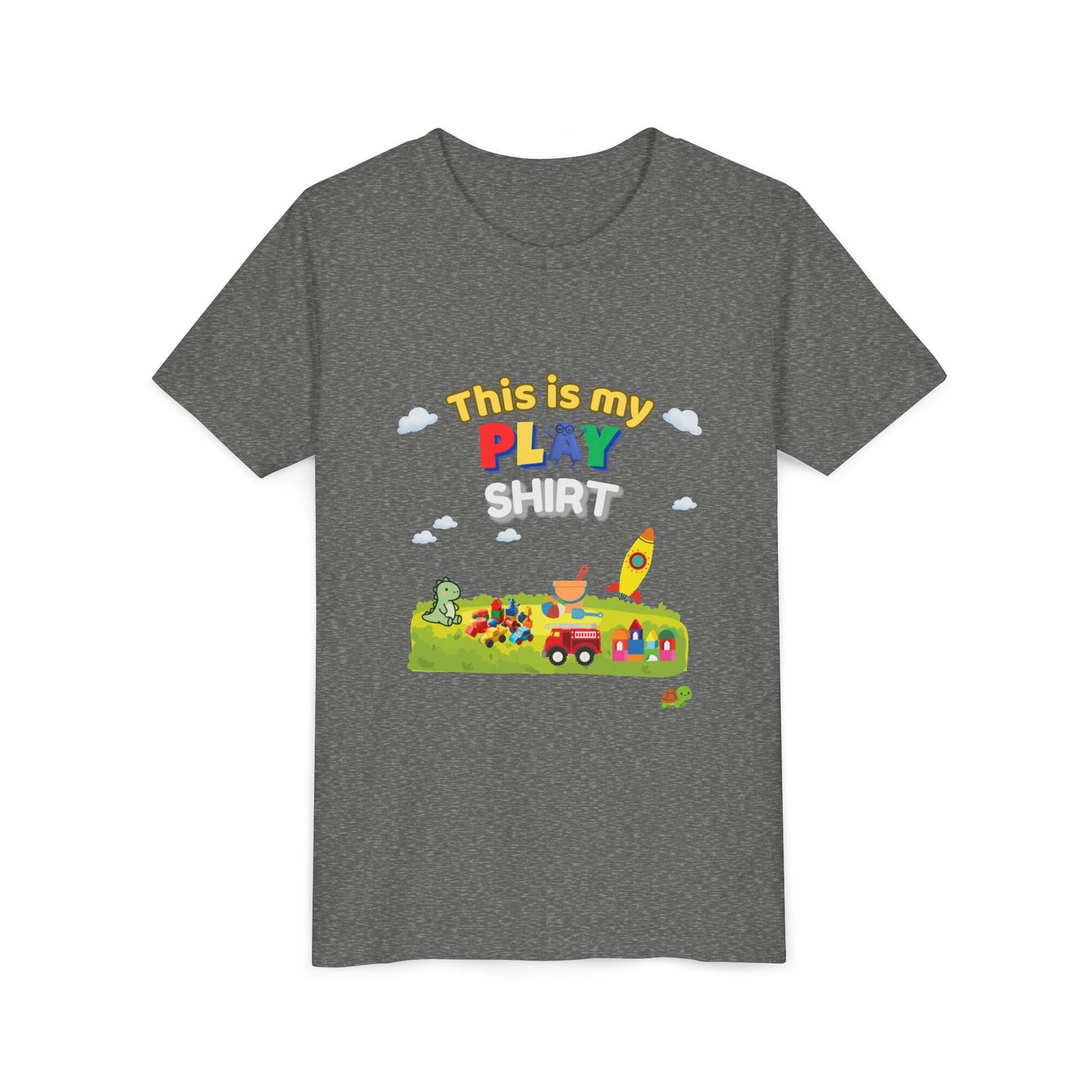 This is My Play Shirt Youth Tee | Toy Rocket, Blocks, Truck Kids Shirt