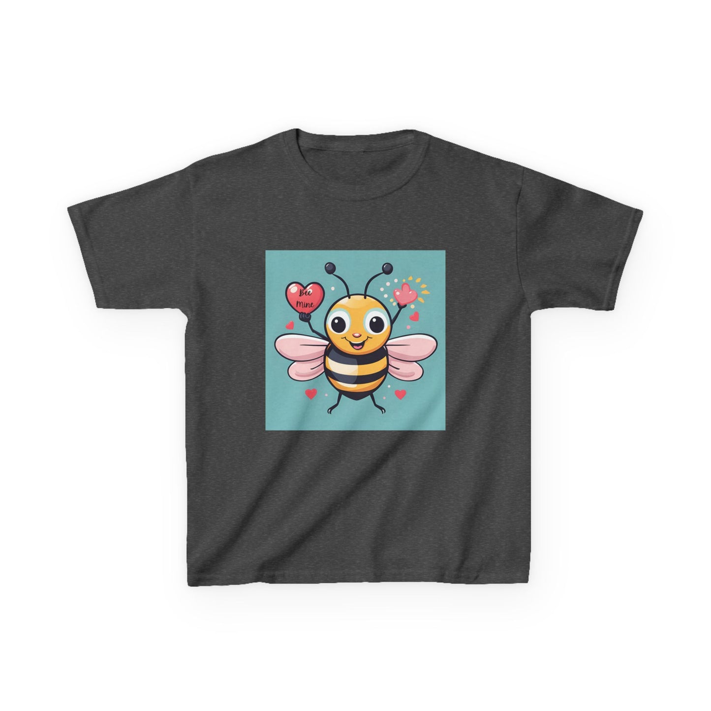 Bee Mine - Heart LIfting Bumble Bee Valentine's Kids Tee