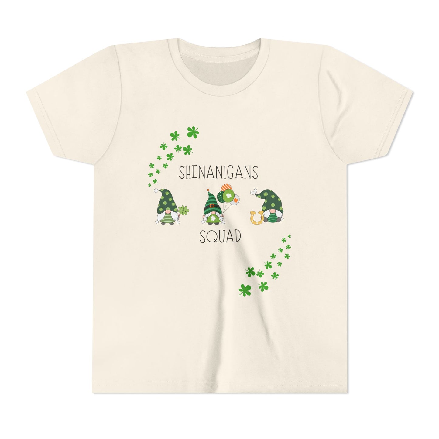 Shenanigans Squad Gnomes Youth Tee | St. Patrick's Day Shamrock Kids Shirt