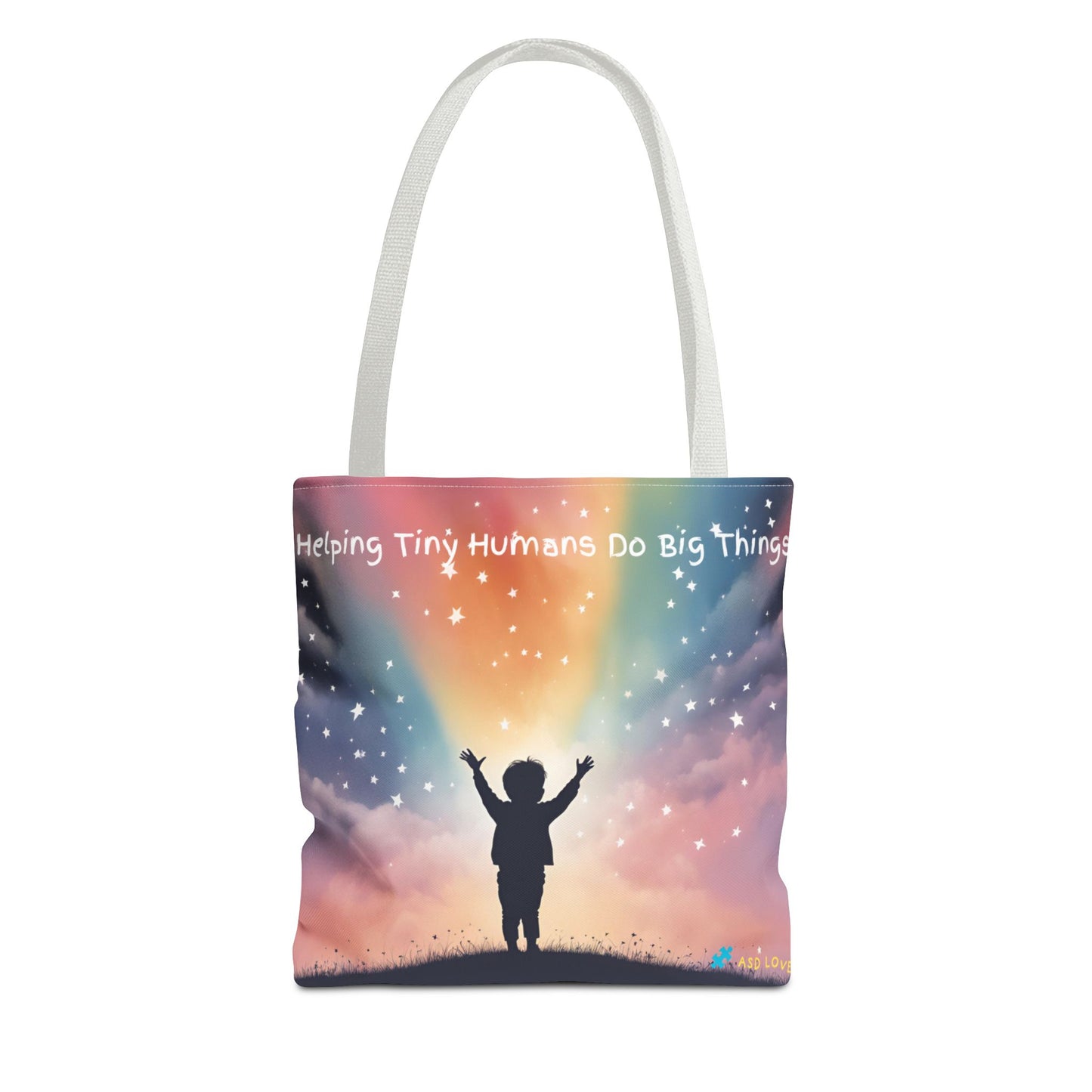 Helping Tiny Humans Do Big Things Tote - Inspiring Kids to Reach for the Stars